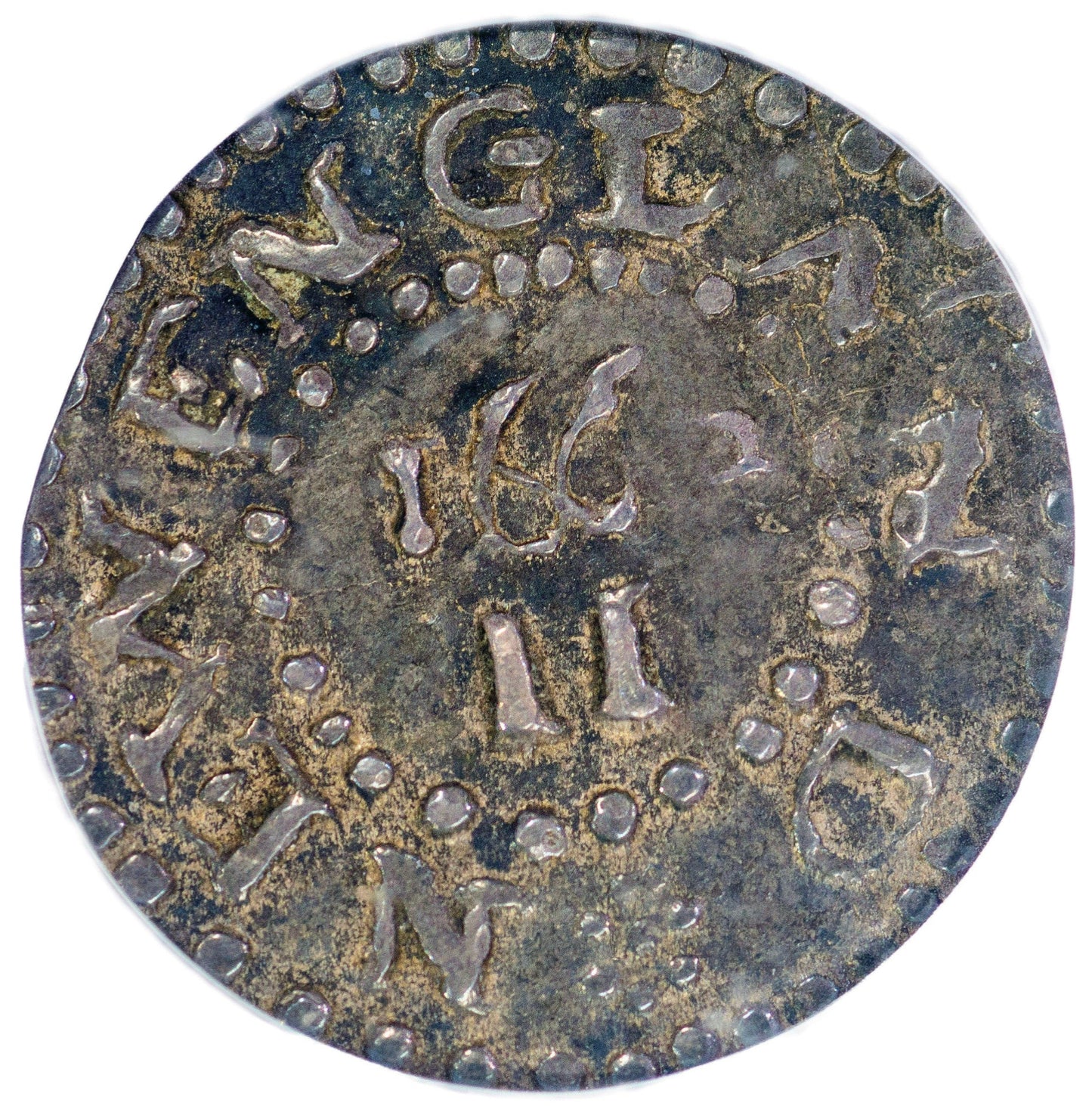 1662 2PENCE OAK TREE AU55 PCGS CAC EX FORD