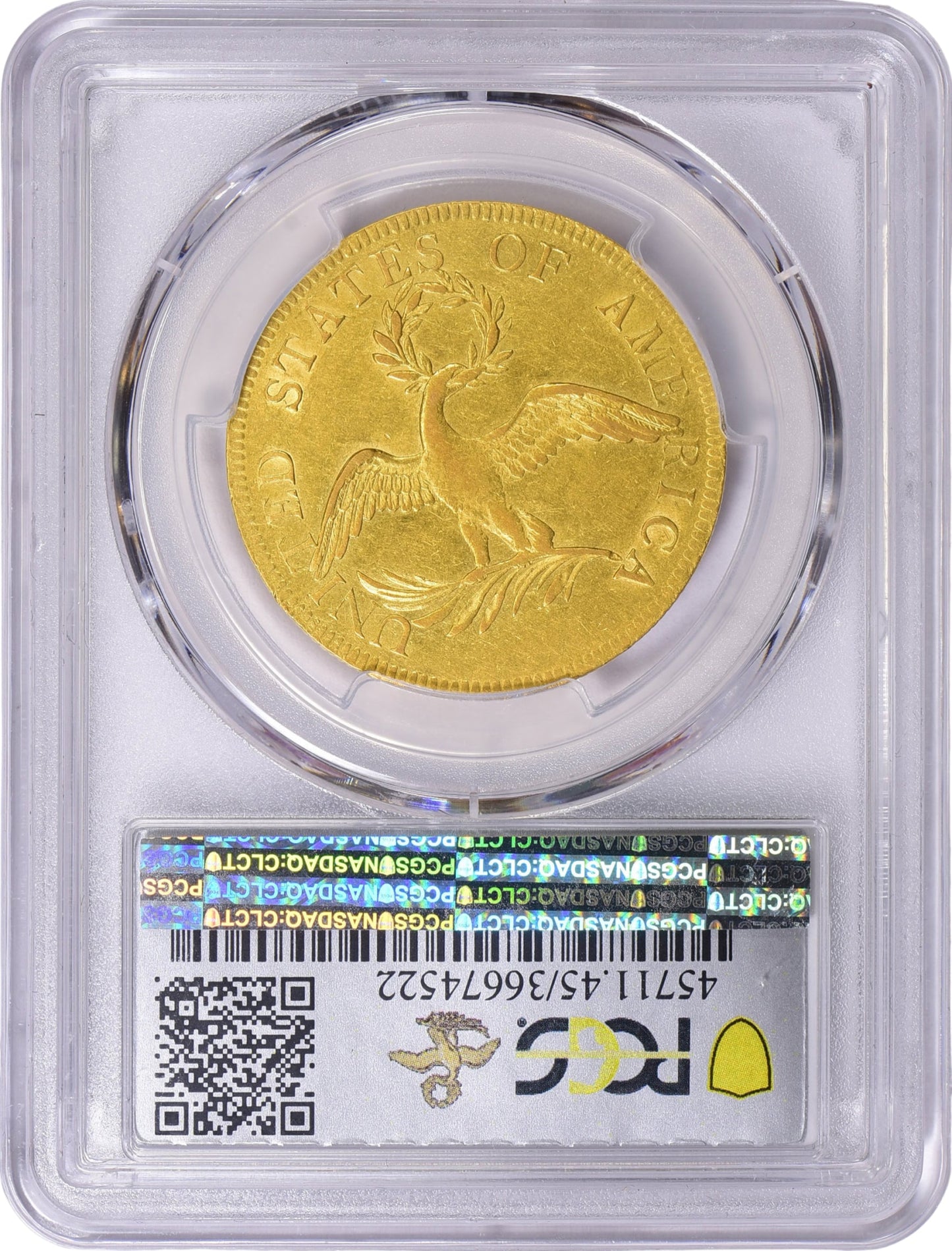 1795 $10 13 LEAVES XF45 PCGS CAC $10 REVERSE HOLDER