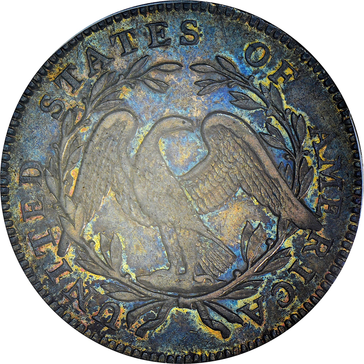 1795/1795 50C RECUT DATE 2 LEAVES AU53 PCGS CAC REV