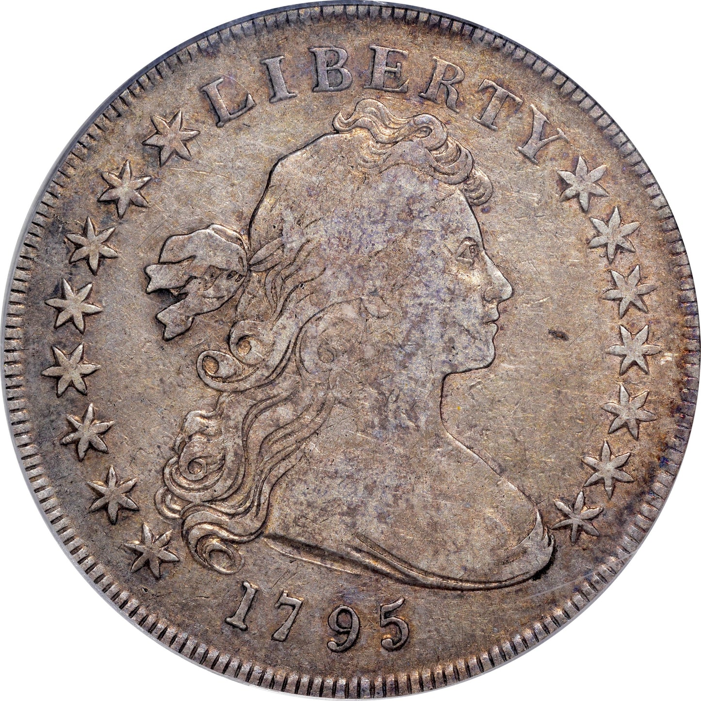 1795 $1 DRAPED CENTERED BUST VF20 PCGS CAC