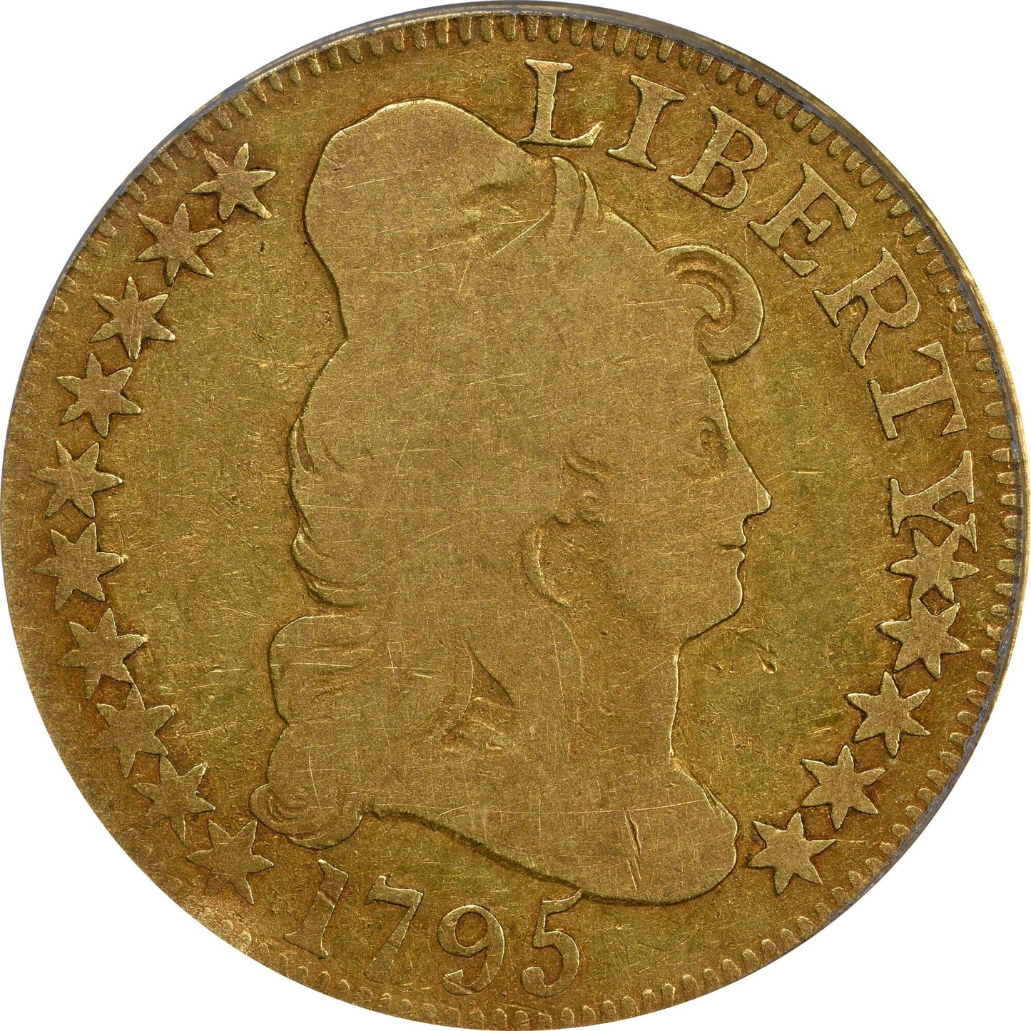 1795 $5 SMALL EAGLE VG08 PCGS CAC