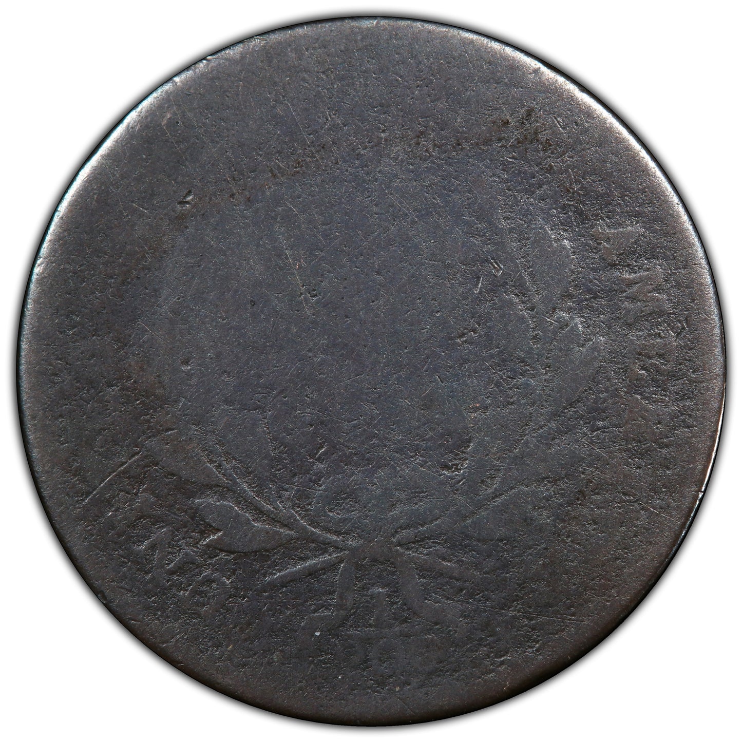 1797 1/2C 1 ABOVE 1 FR02 PCGS REVERSE ZOOM IN