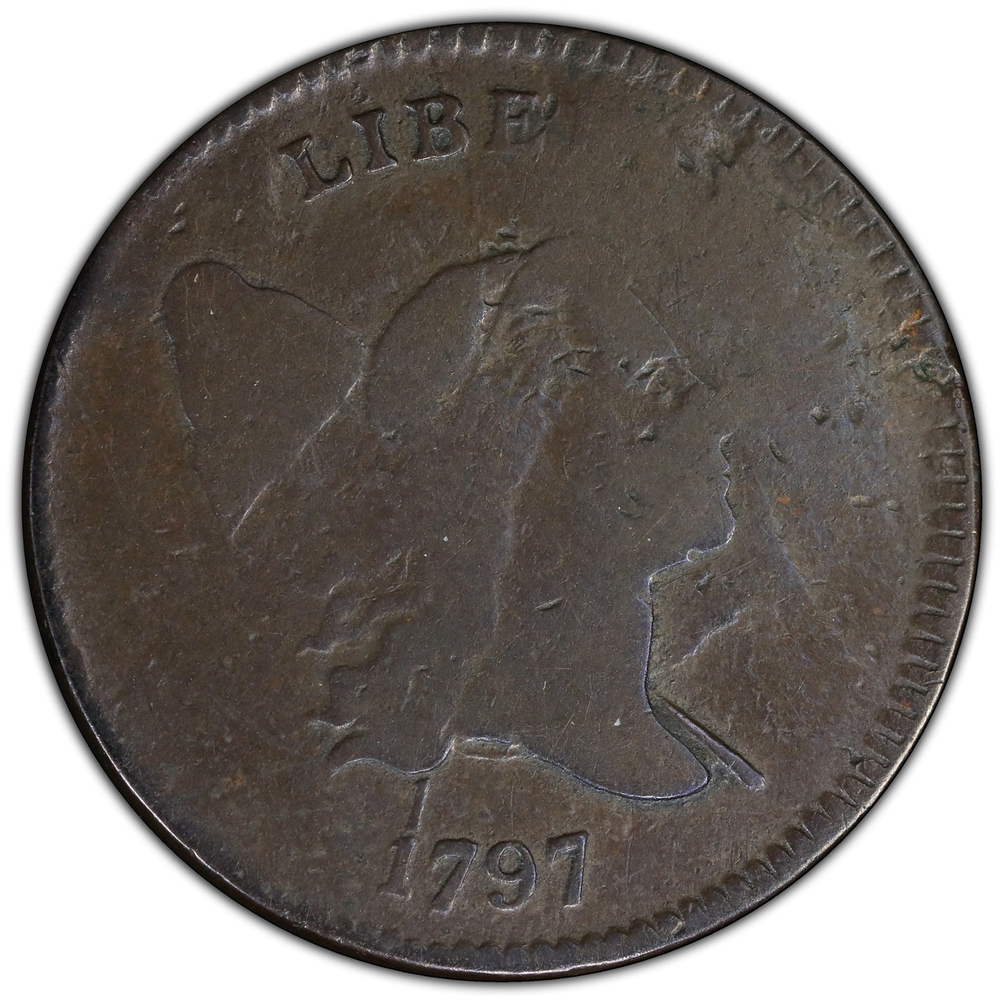 1797 1/2C 1 ABOVE 1 G06 PCGS CAC