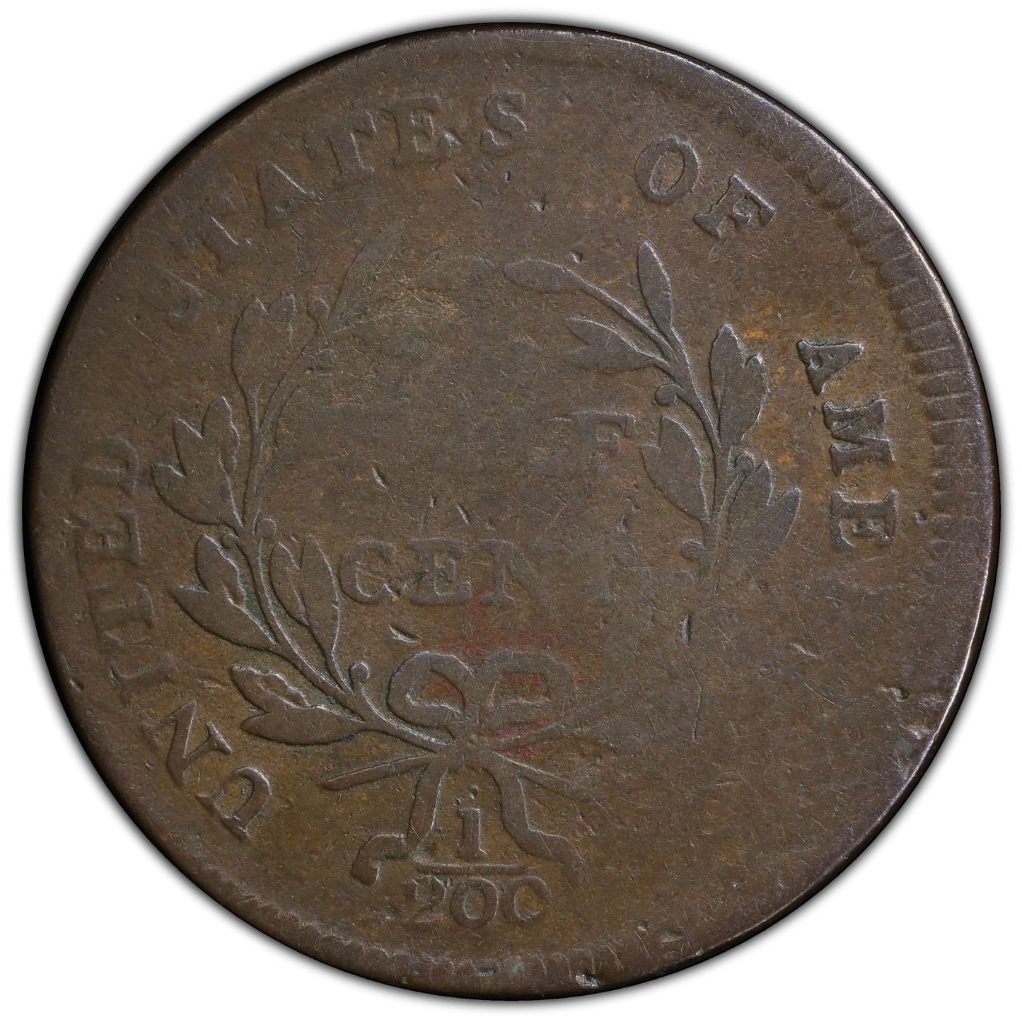 1797 1/2C 1 ABOVE 1 G06 PCGS CAC REVERSE