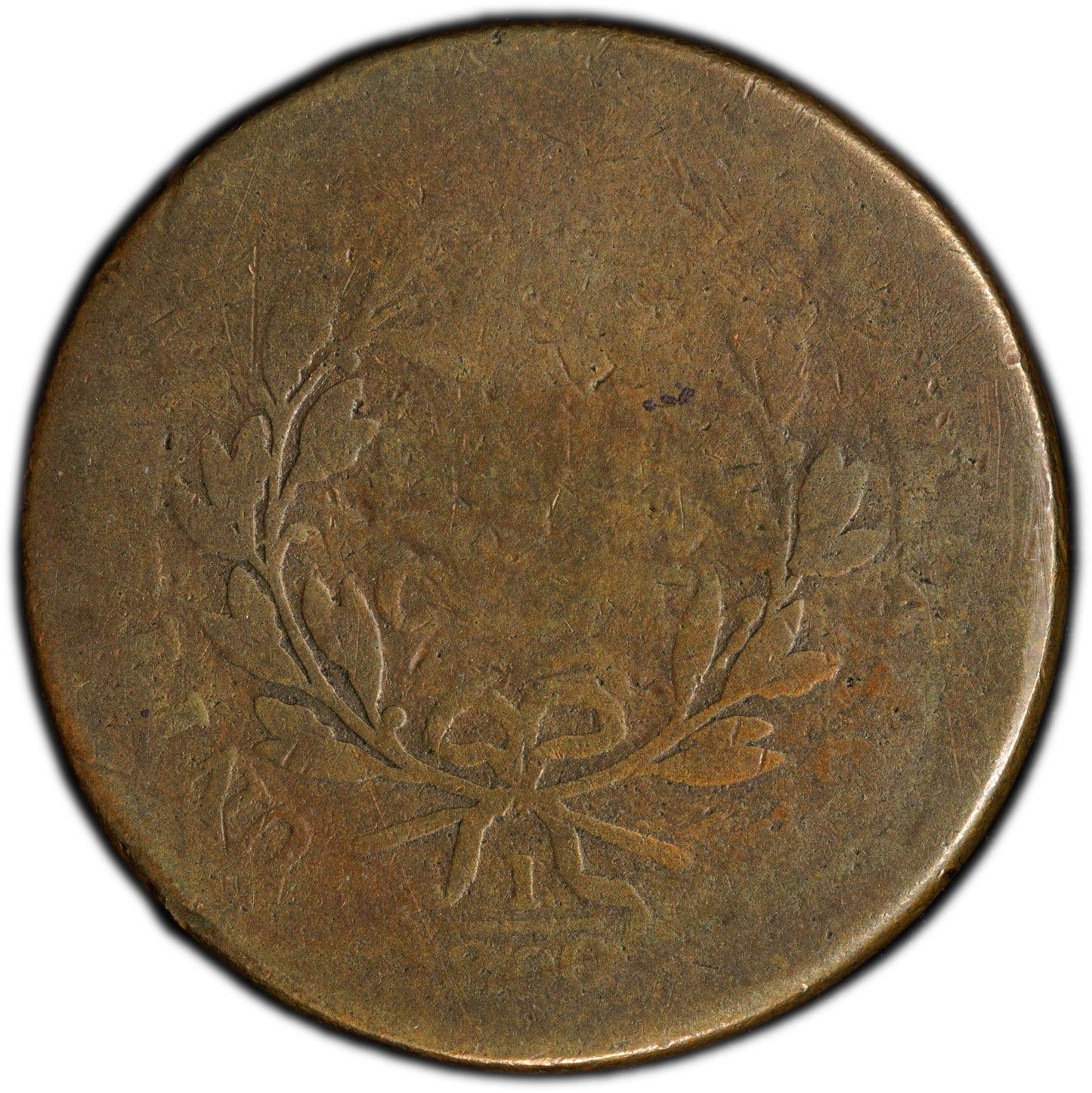 1797 1/2C LOW HEAD PLAIN EDGE AG03 PCGS CAC REVERSE