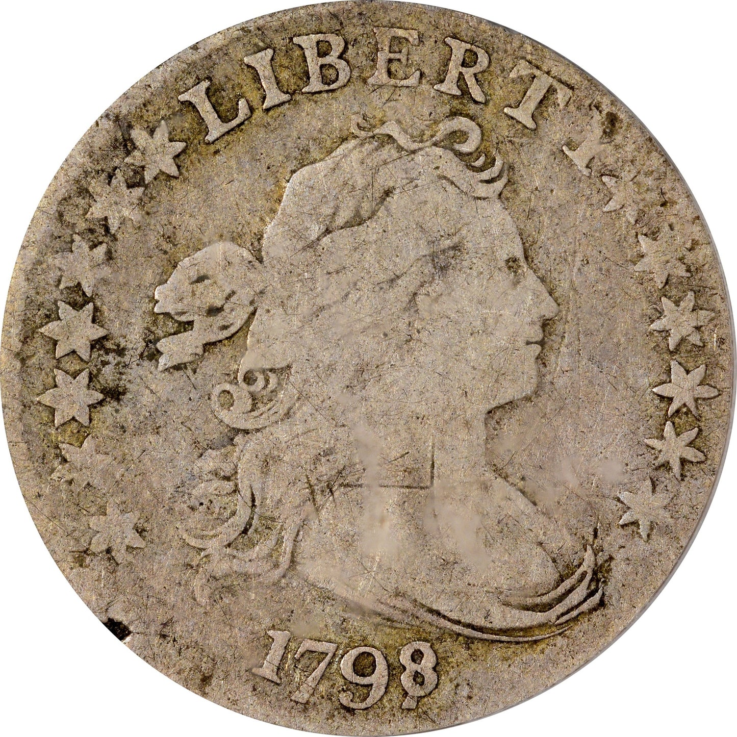 1798/97 10C 16 STARS REV VG10 OGH PCGS