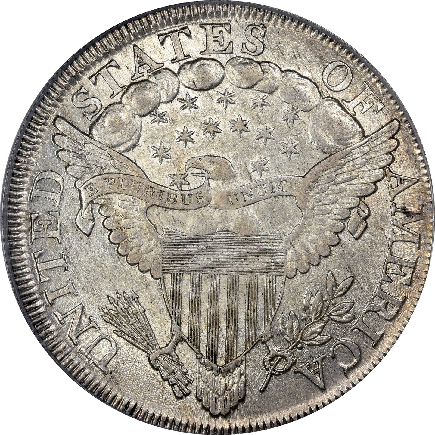 1799/8 $1 15 STARS AU58 PCGS CAC REVERSE