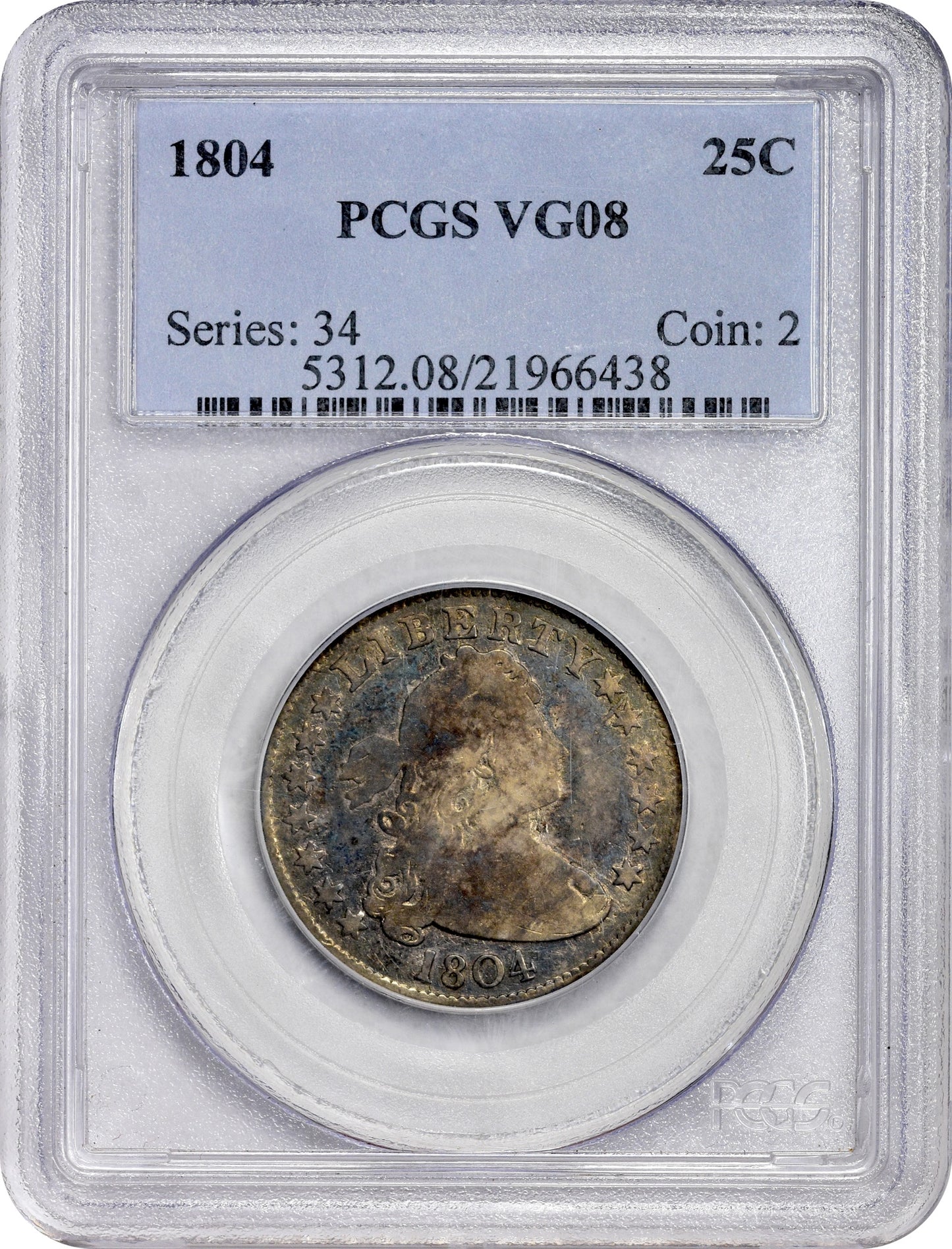 1804 25C VG08 PCGS