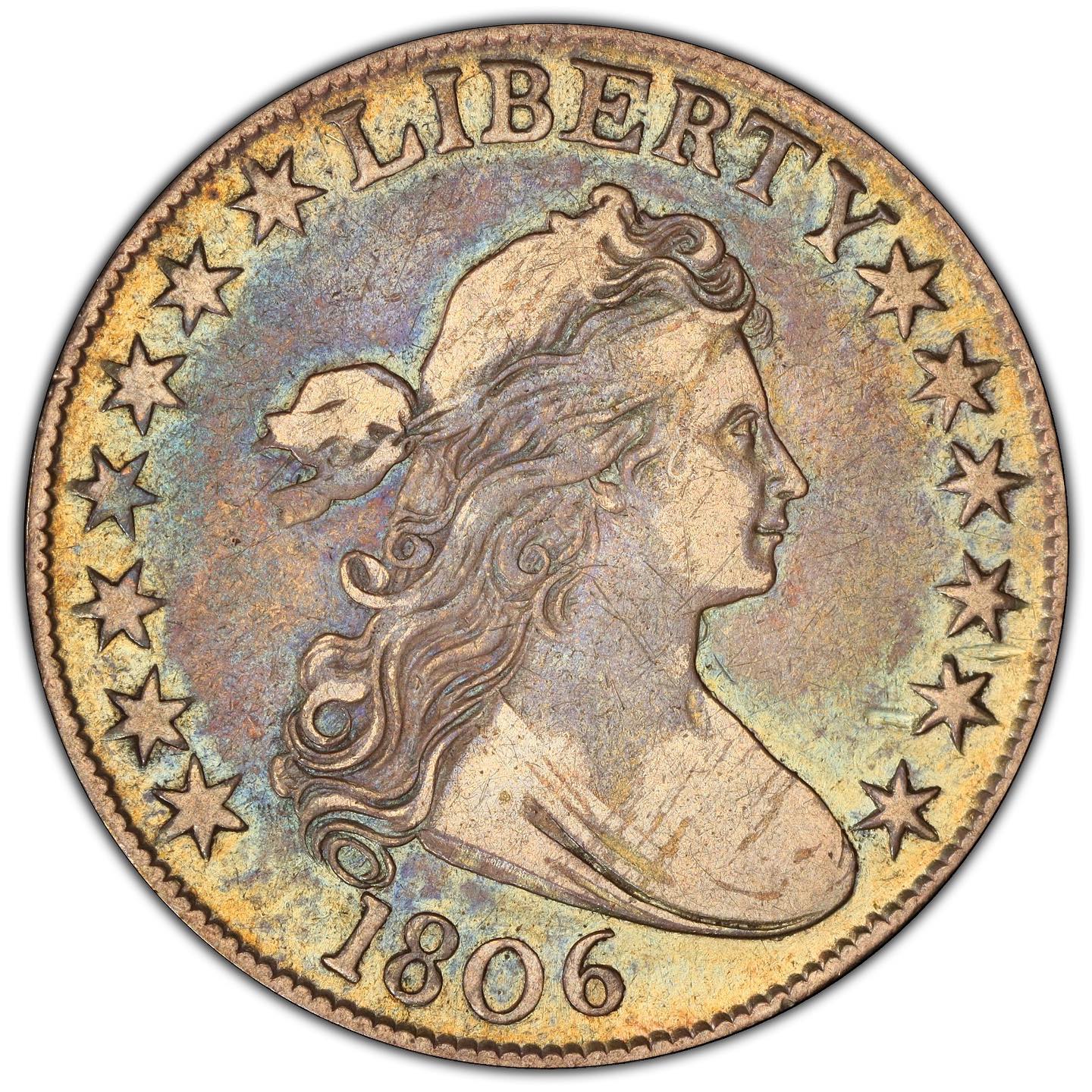 1806 50C POINTED 6 NO STEM VF35 PCGS CAC - Paradime Coins | PCGS NGC CACG CAC Rare US Numismatic Coins For Sale