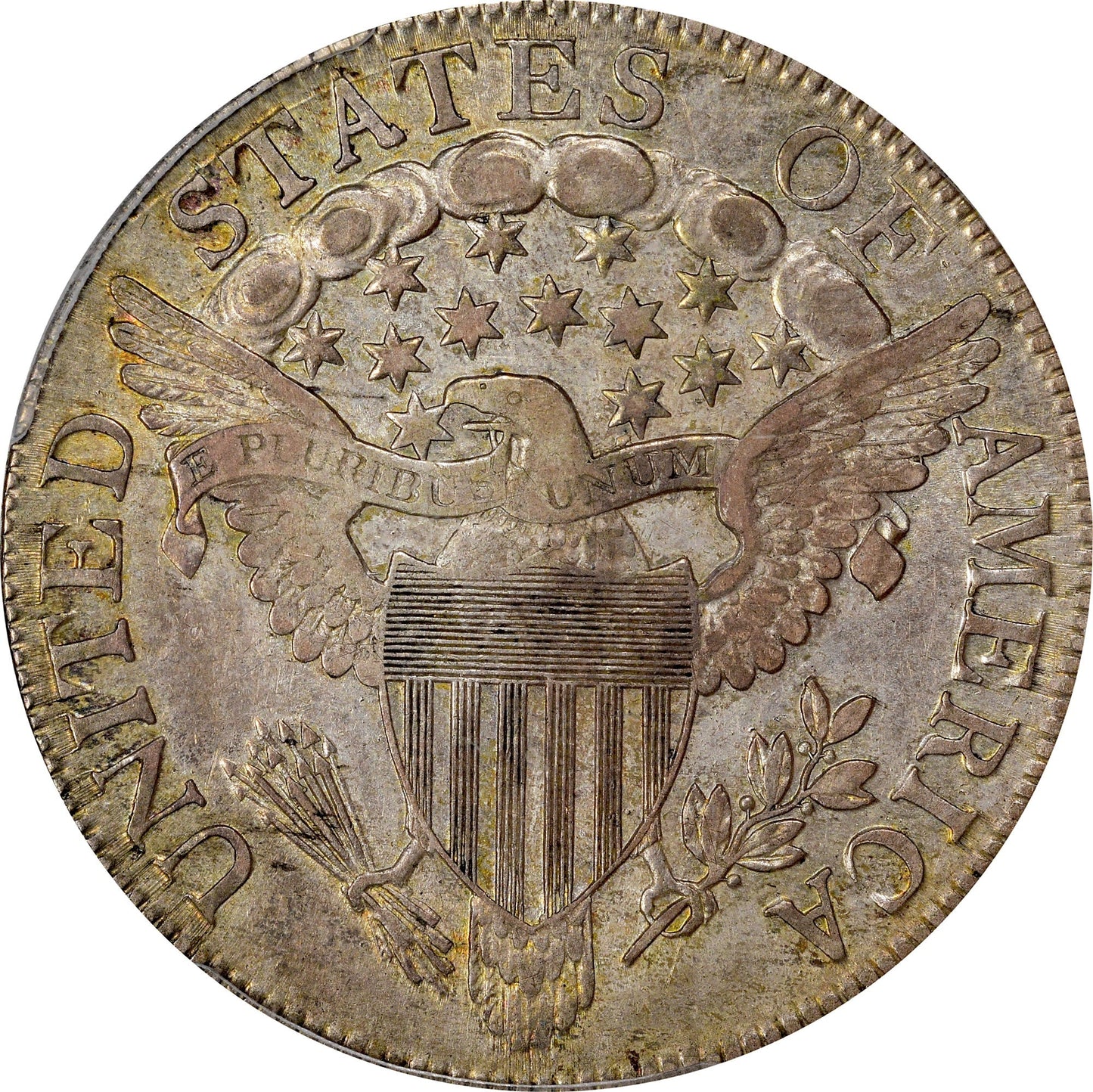 1807 50C DRAPED BUST AU53 PCGS CAC 50C