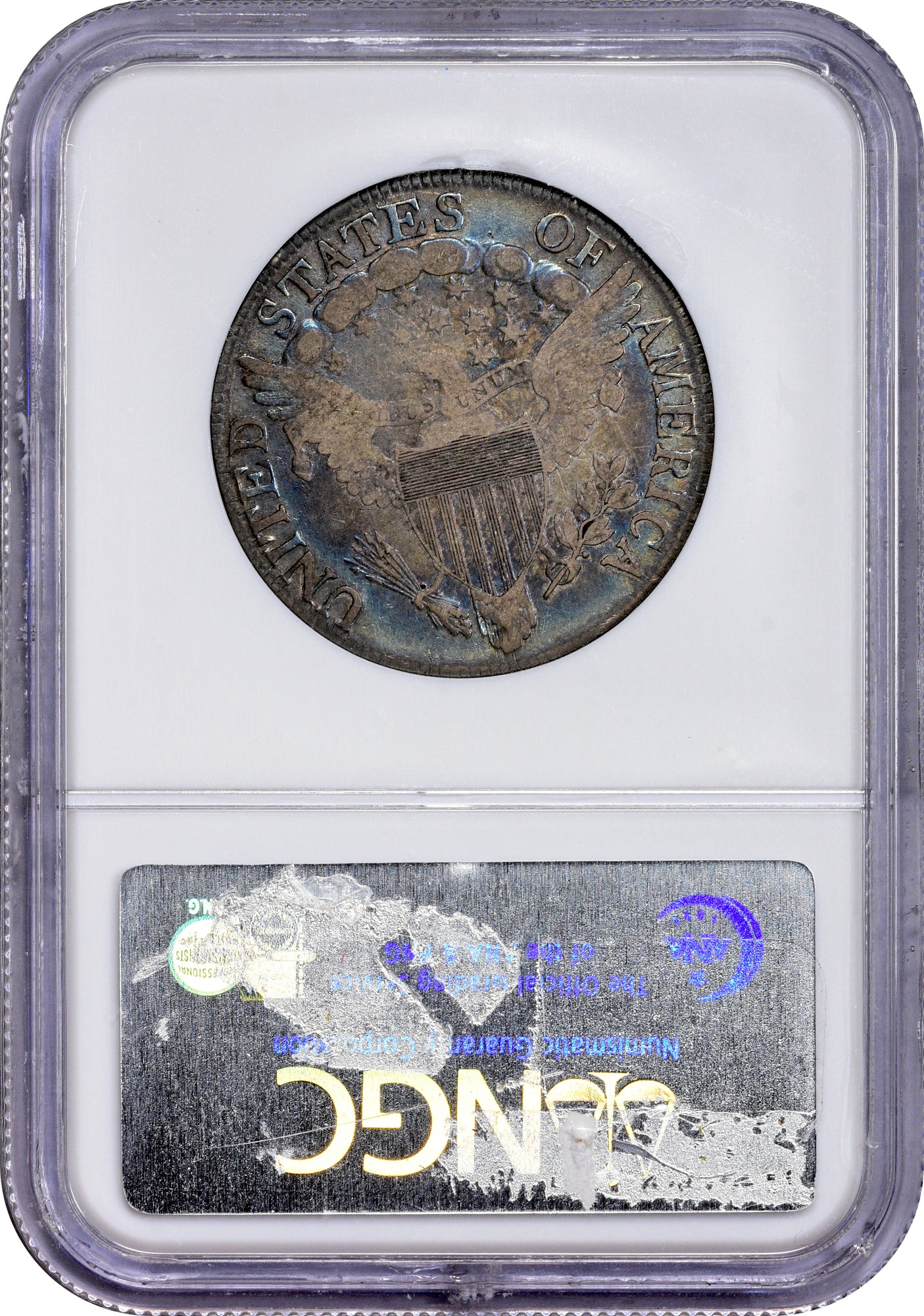 1807 50C DRAPED VF20 NGC REVERSE HOLDER
