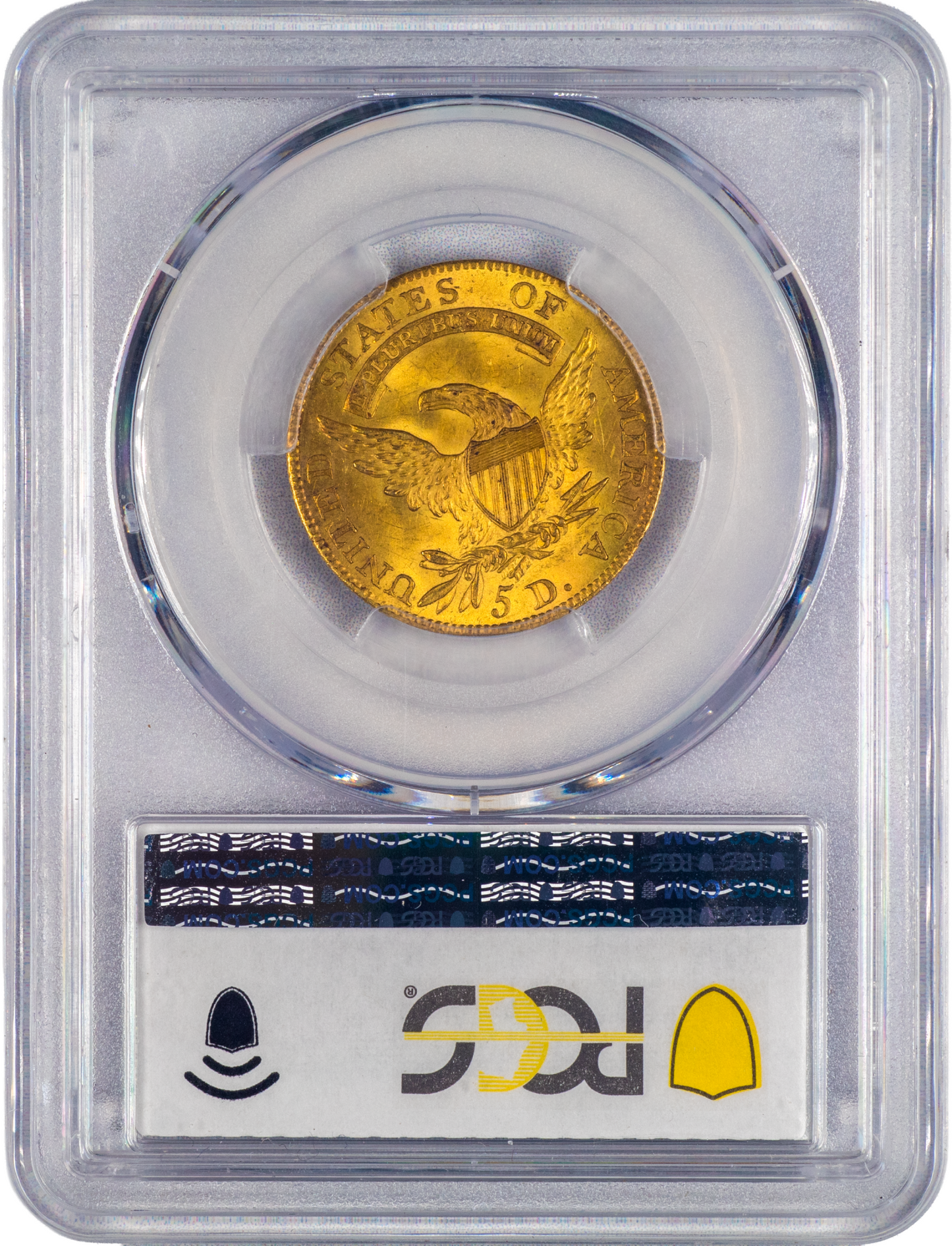 1807 $5 CAPPED BUST MS63+ PCGS CAC REVERSE HOLDER