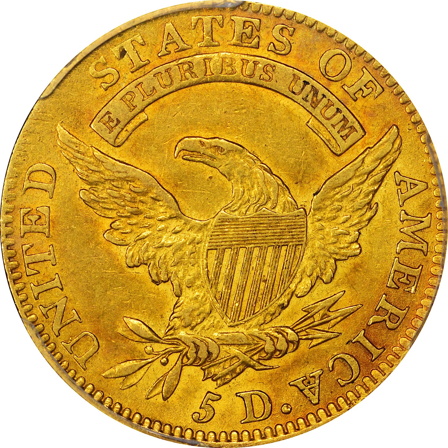 1811 $5 Small 5 Au55 Pcgs Cac