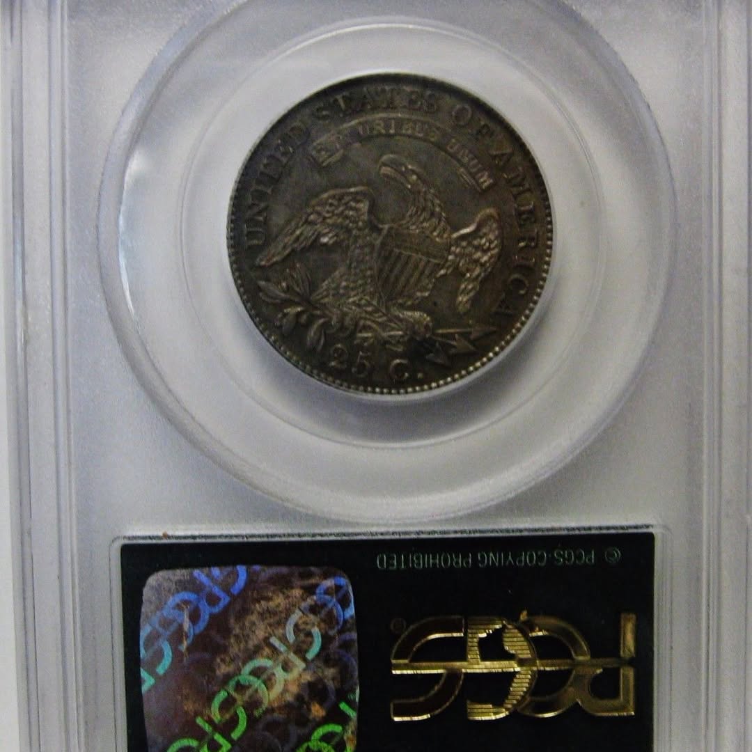 1828 25C AU55 PCGS OGH