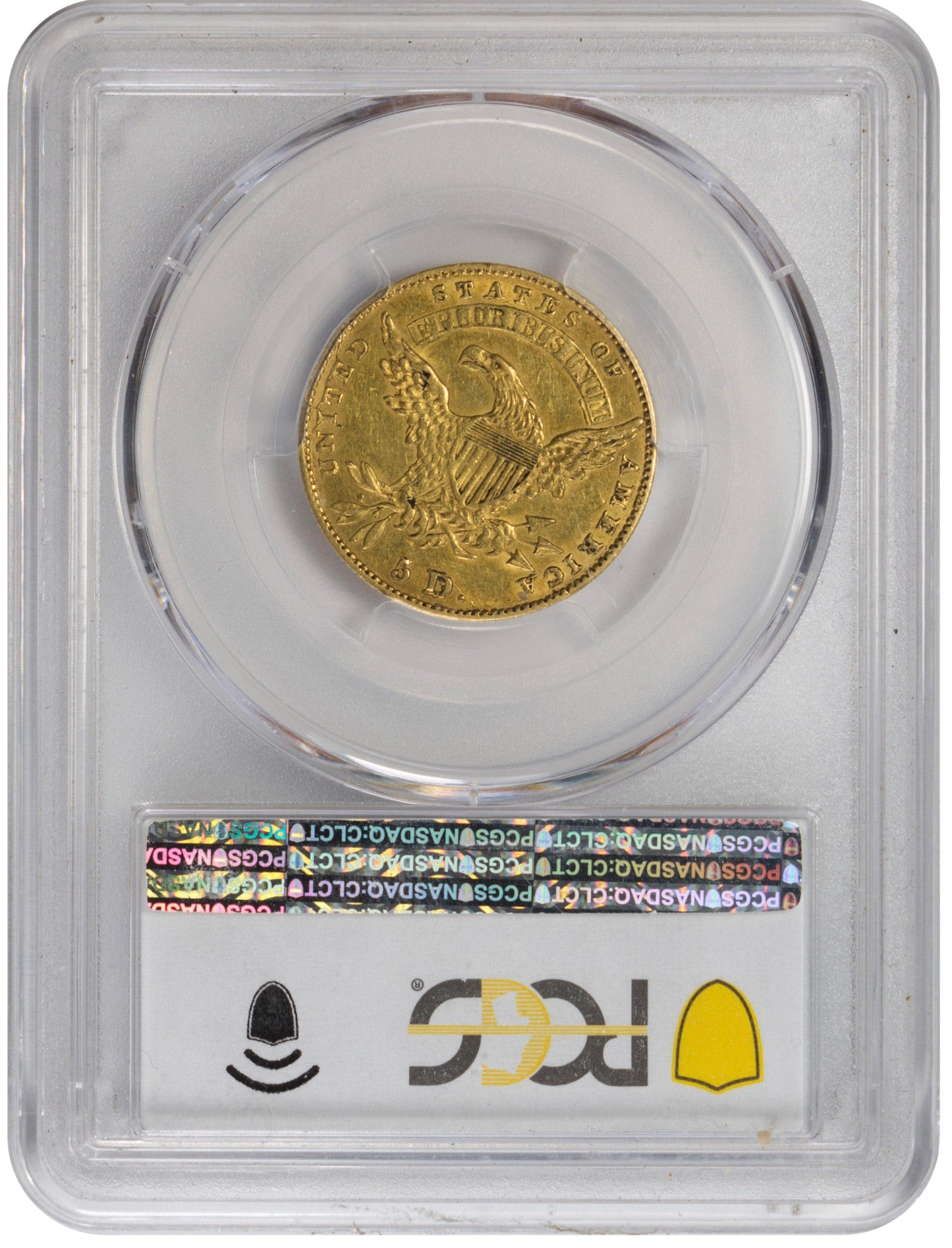 1830 $5 AU50+ PCGS CAC REVERSE HOLDER