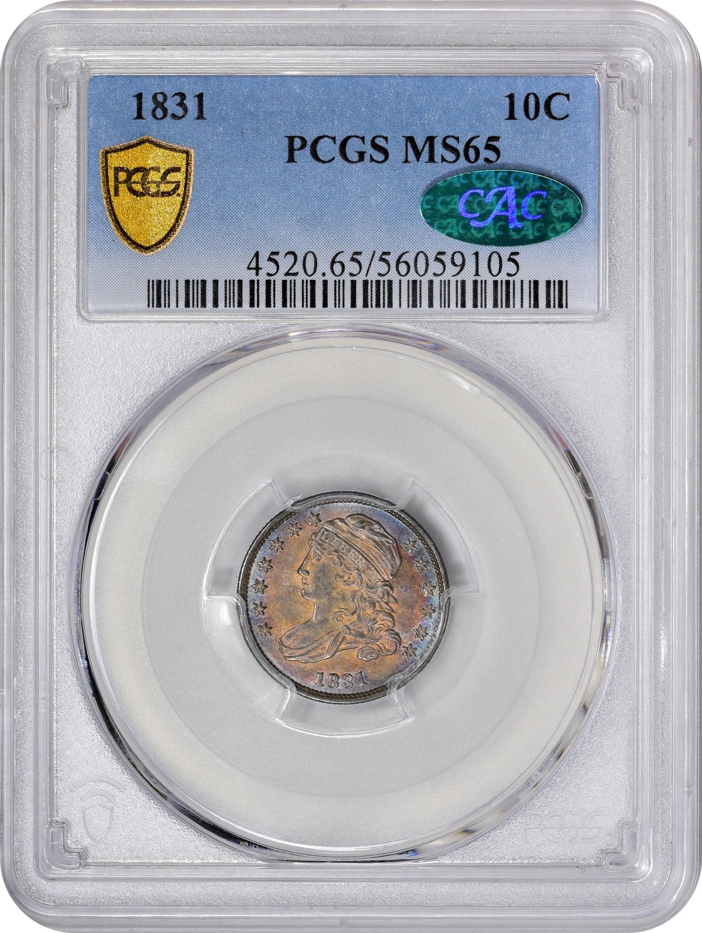 1831 10C MS65 PCGS CAC 10C