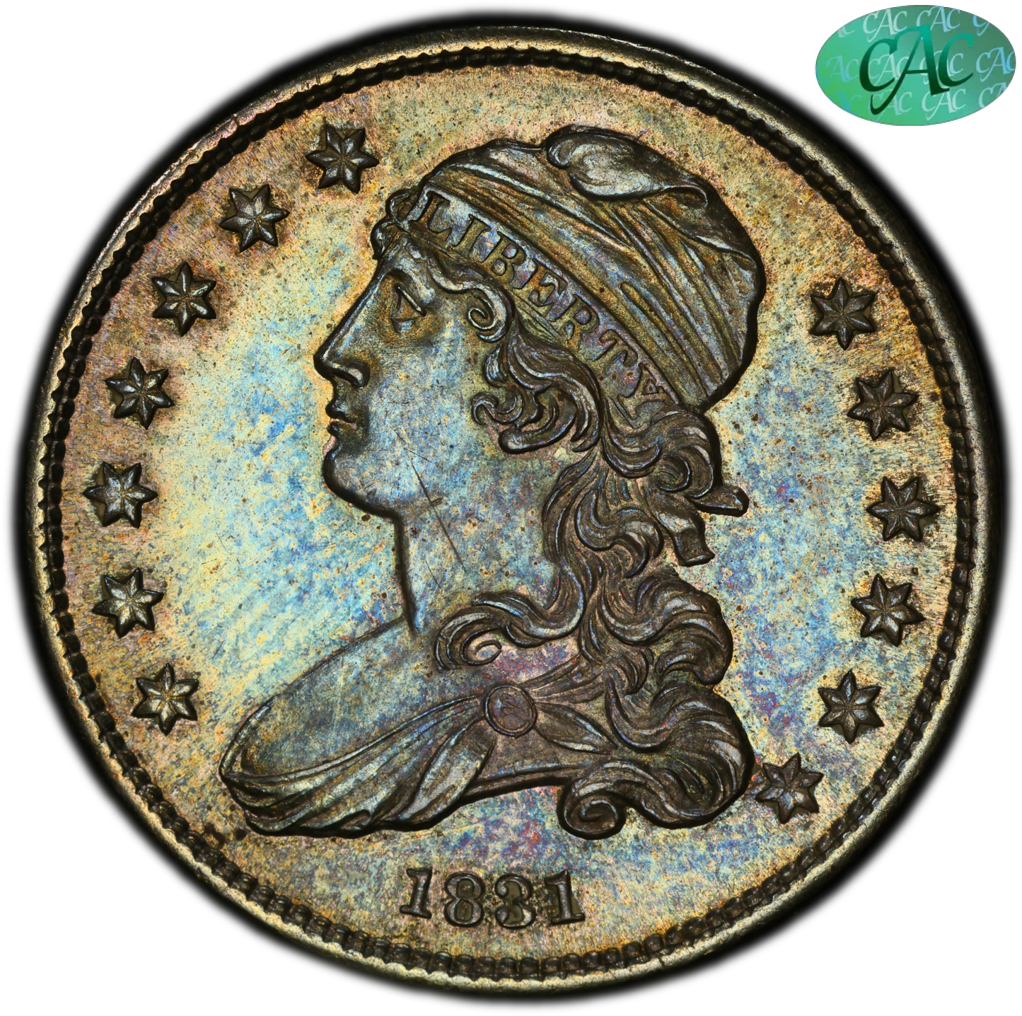 1831 25C SM LT MS64 PCGS CAC 25C