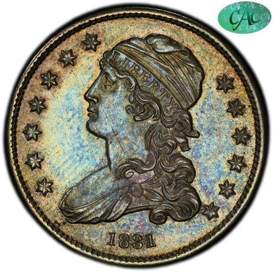 1831 25C SM LT MS64 PCGS CAC 25C