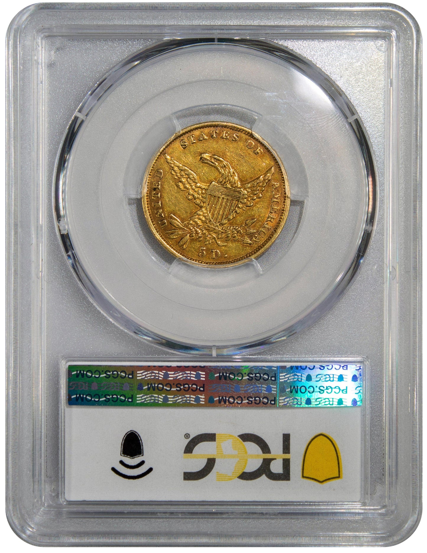 1834 $5 CLASSIC HEAD PLAIN 4 AU55 PCGS CAC $5