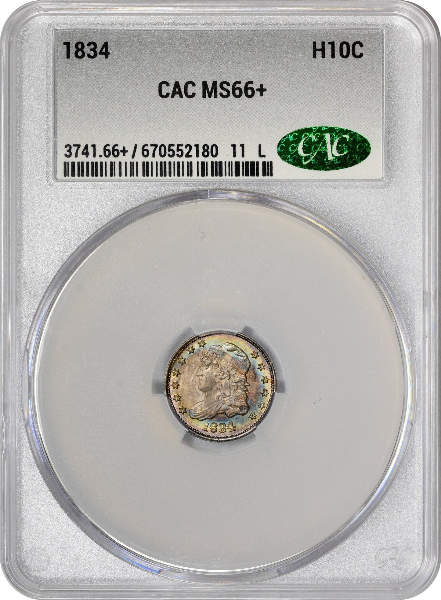 1834 H10C MS66 + CACG H10C