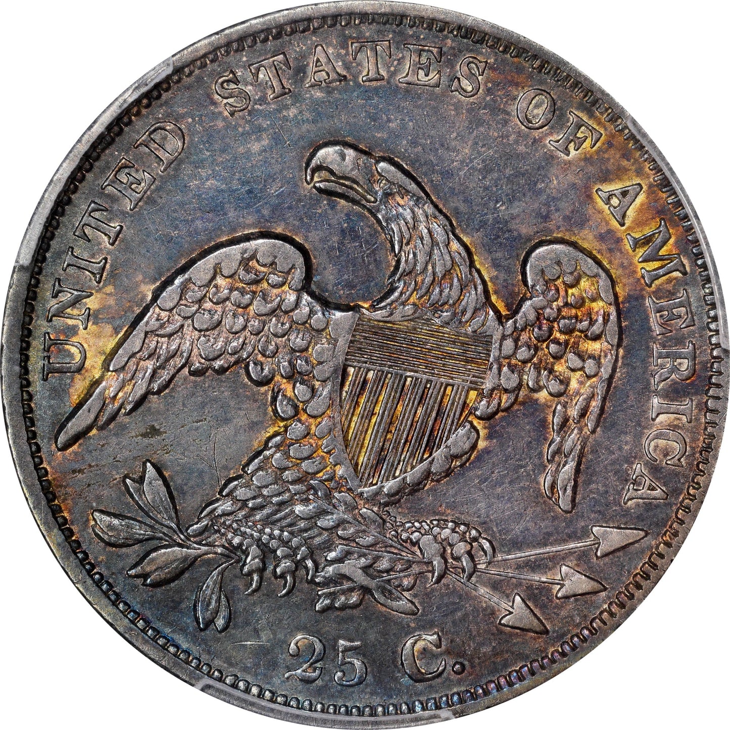 1836 25C Xf45 Pcgs Cac