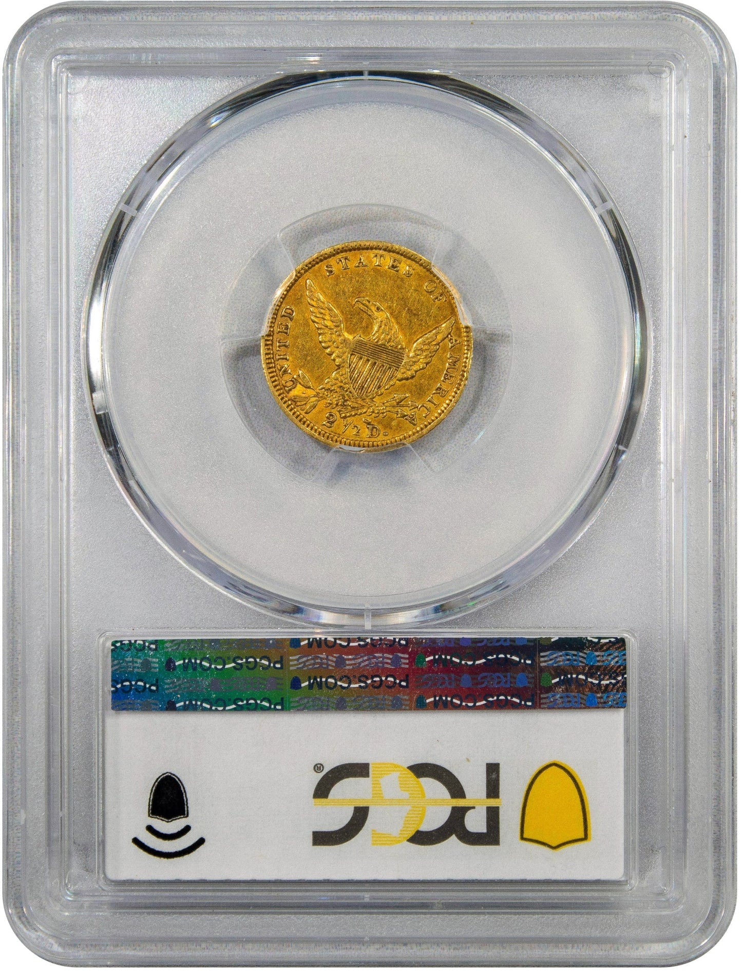 1838-C $2.5 AU58 PCGS CAC $2.5