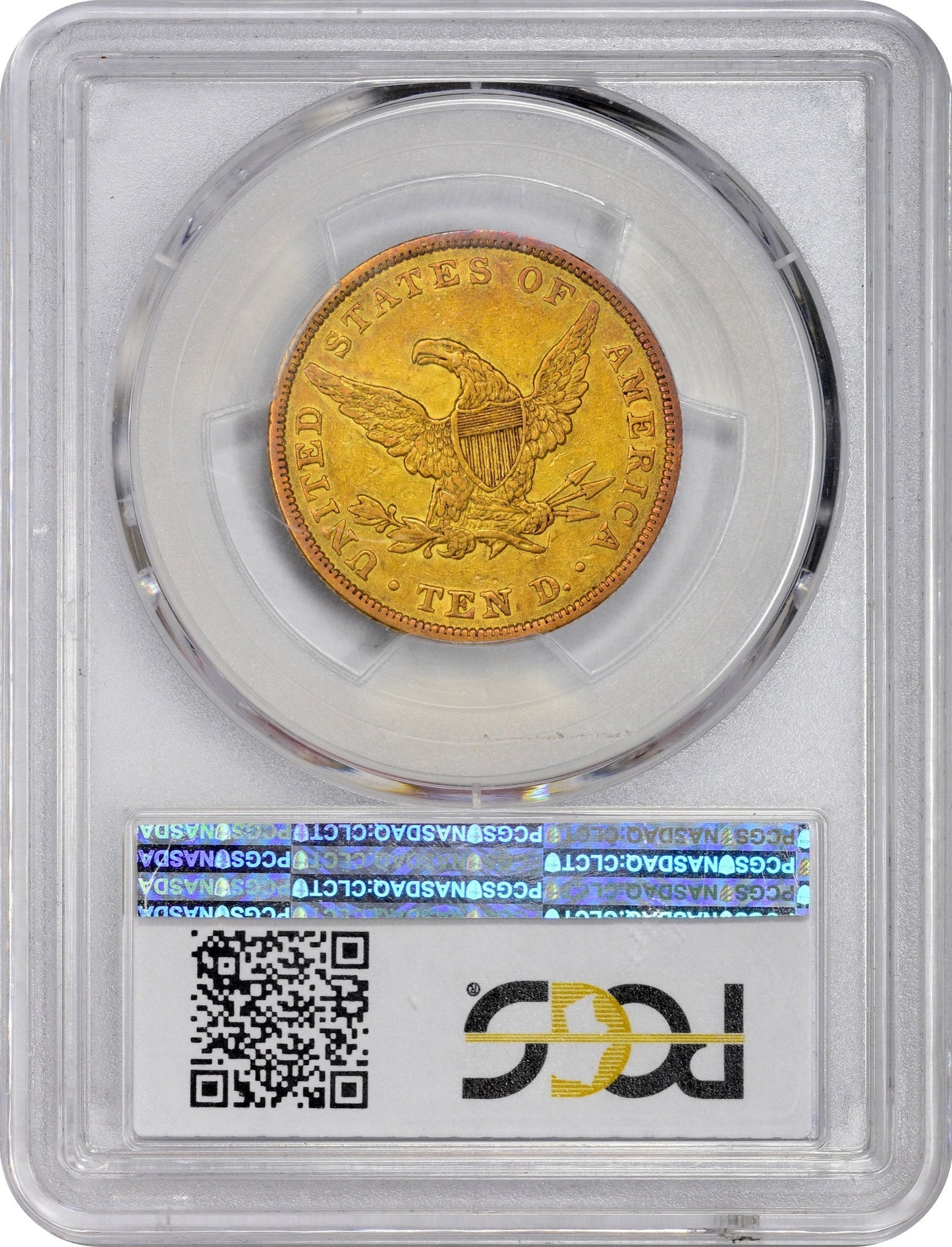 1839/8 $10 XF45 PCGS CAC $10