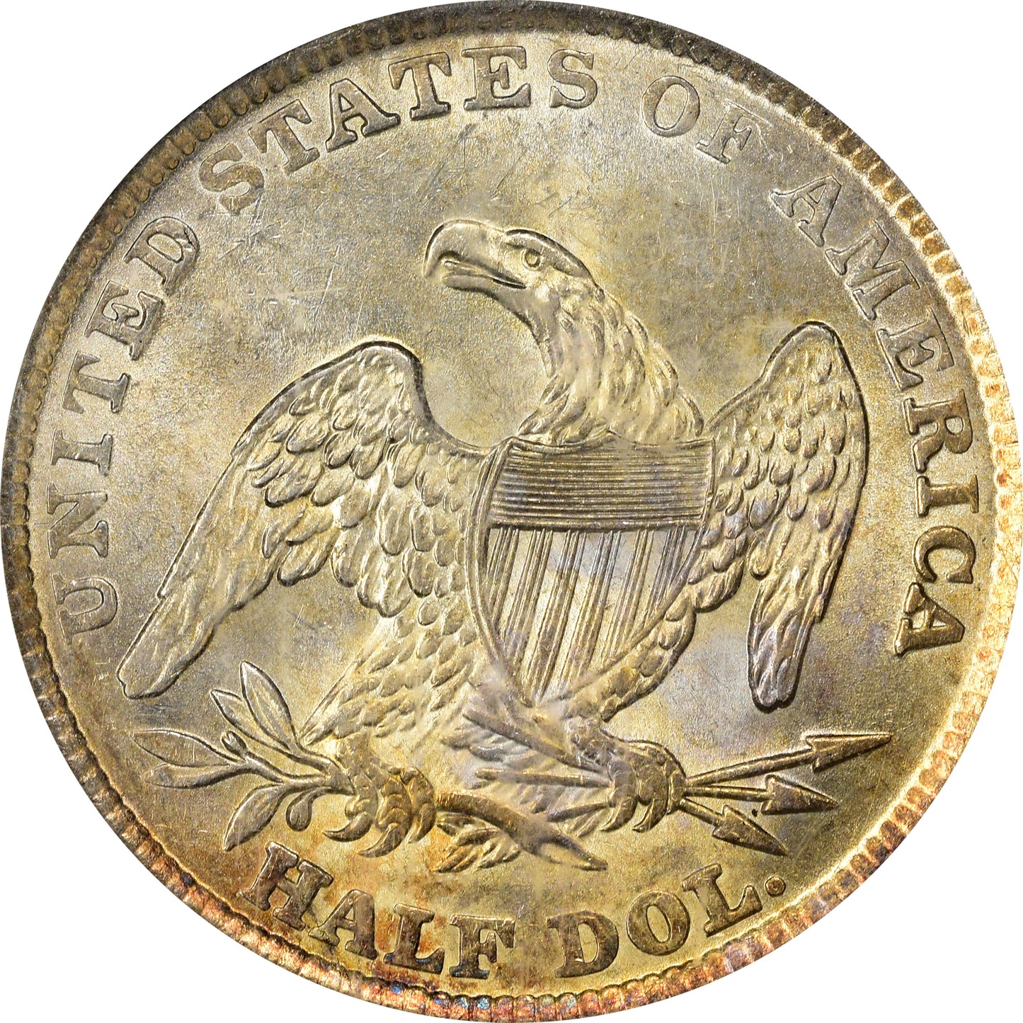 1839 50C R.E CAPPED BUST AU58 OGH PCGS CAC - Paradime Coins | PCGS NGC CACG CAC Rare US Numismatic Coins For Sale