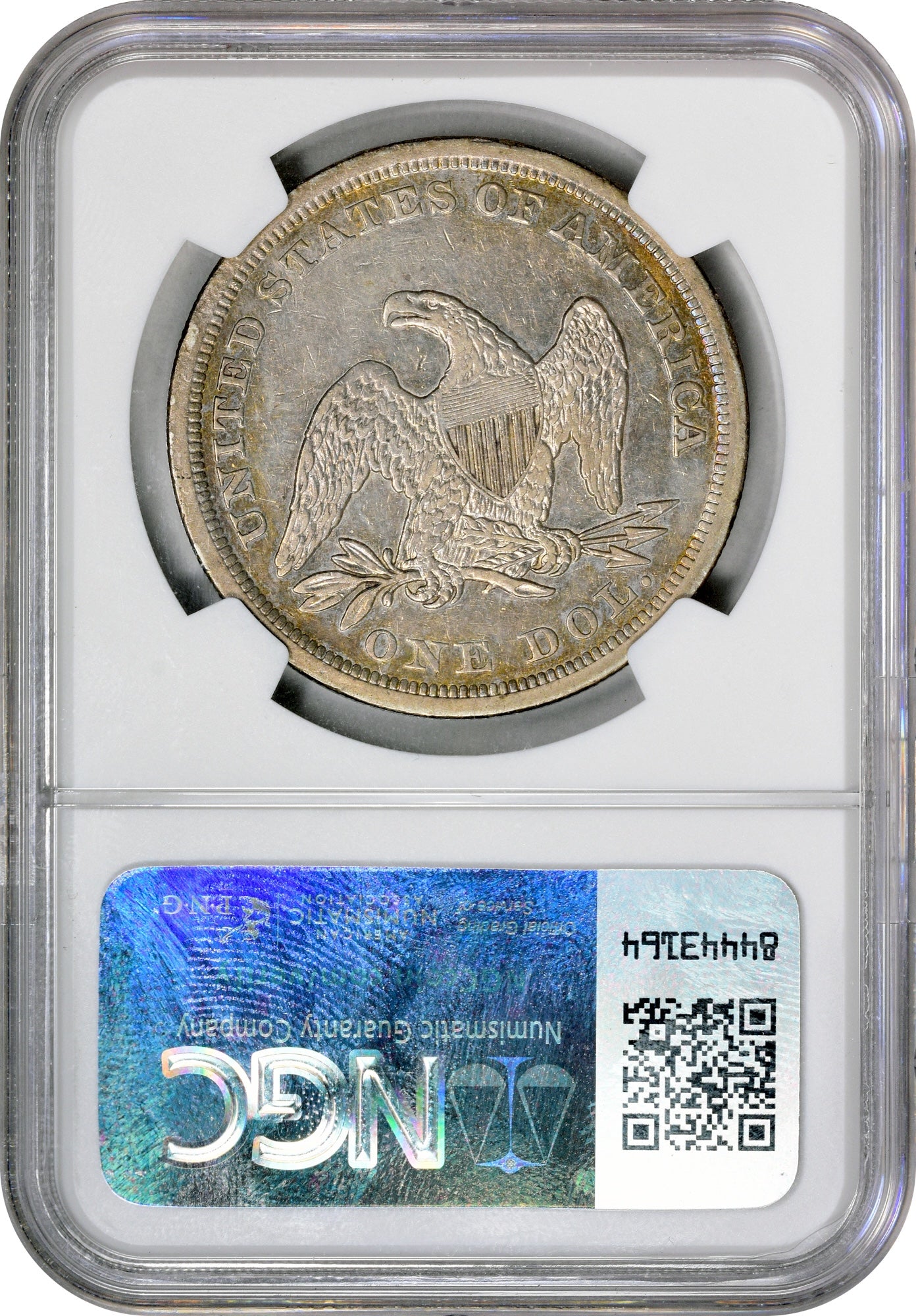 1842 $1 AU55 NGC