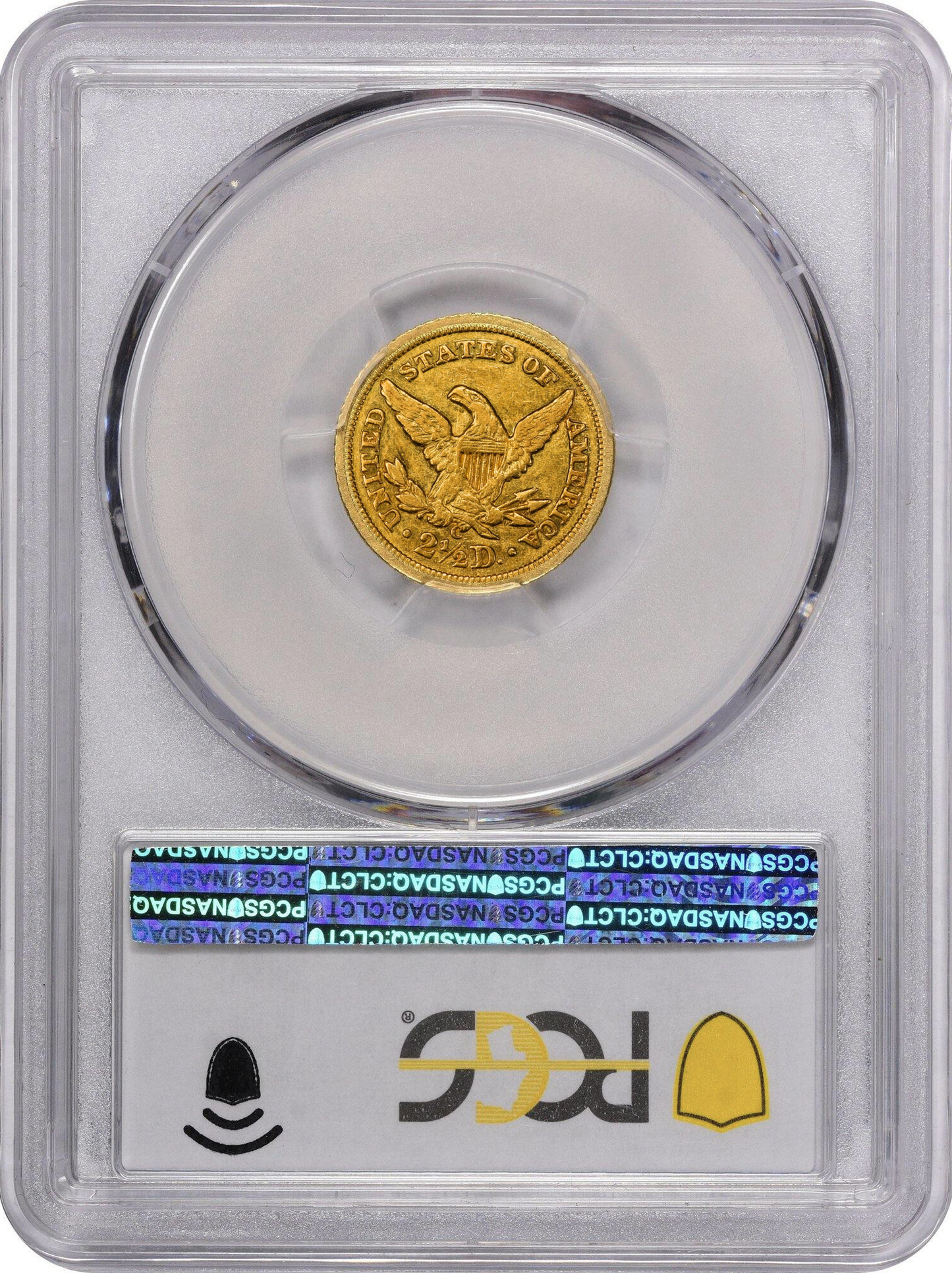 1843-C $2.5 SMALL DATE AU58 PCGS CAC - Paradime Coins | PCGS NGC CACG CAC Rare US Numismatic Coins For Sale