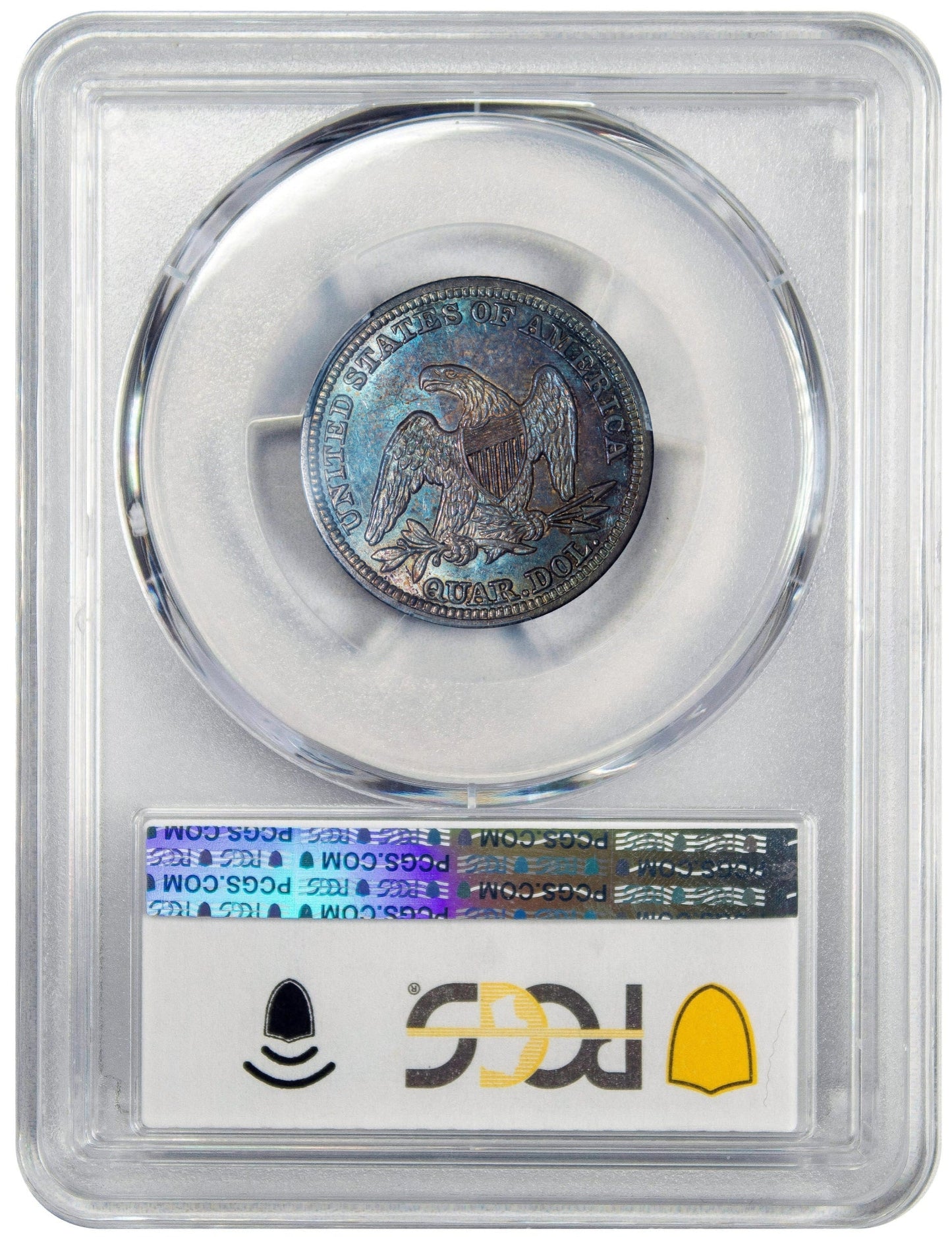 1845 25C MS64+ PCGS CAC REV HOLDER