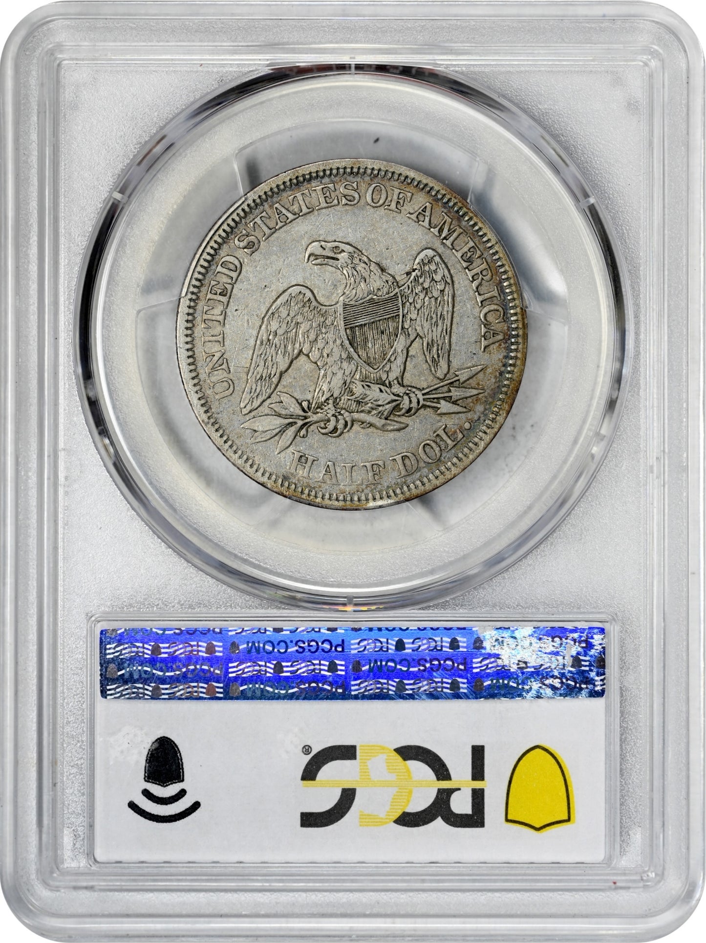 1851 50C VF35 PCGS REVERSE HOLDER