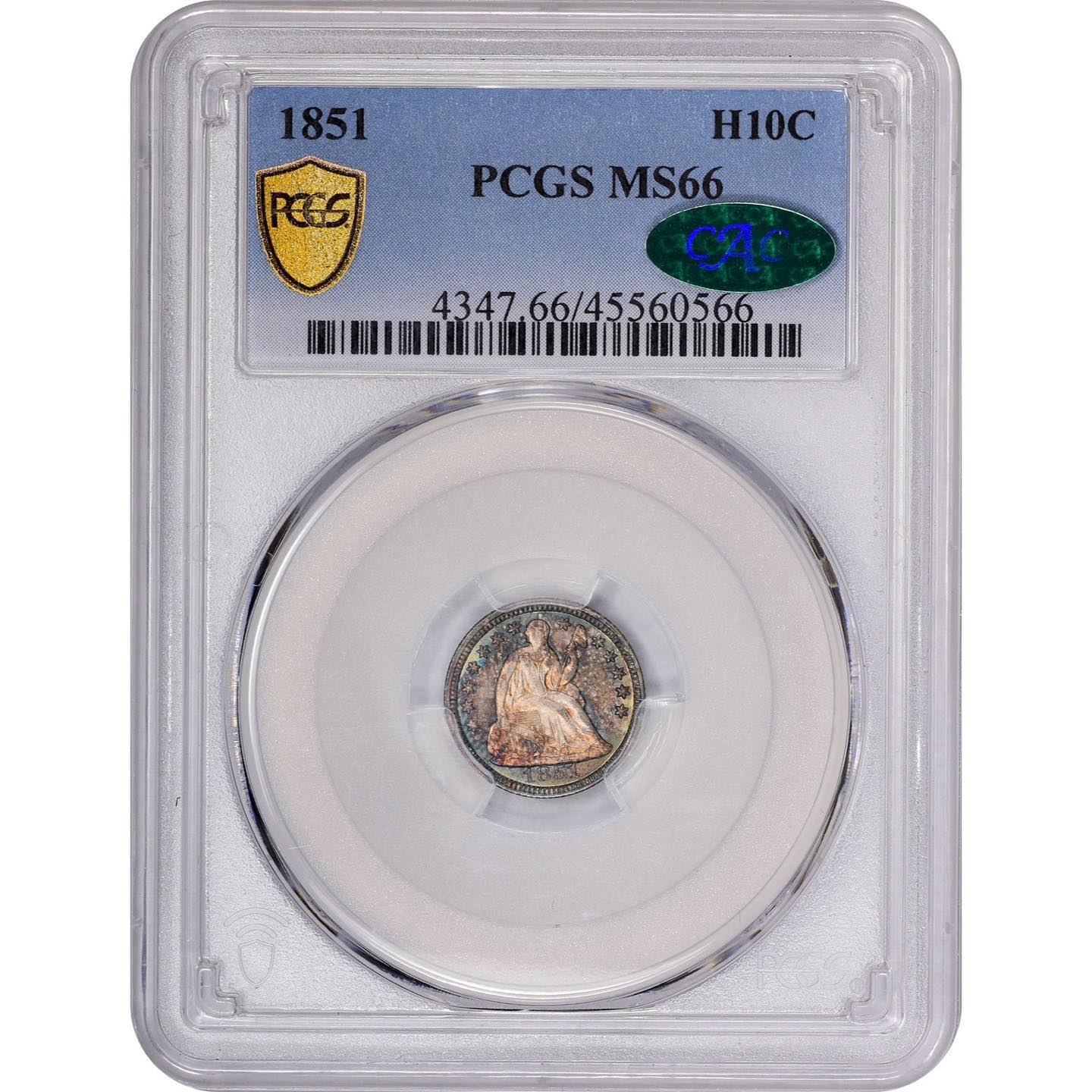 1851 H10C MS66 PCGS CAC - Paradime Coins | PCGS NGC CACG CAC Rare US Numismatic Coins For Sale
