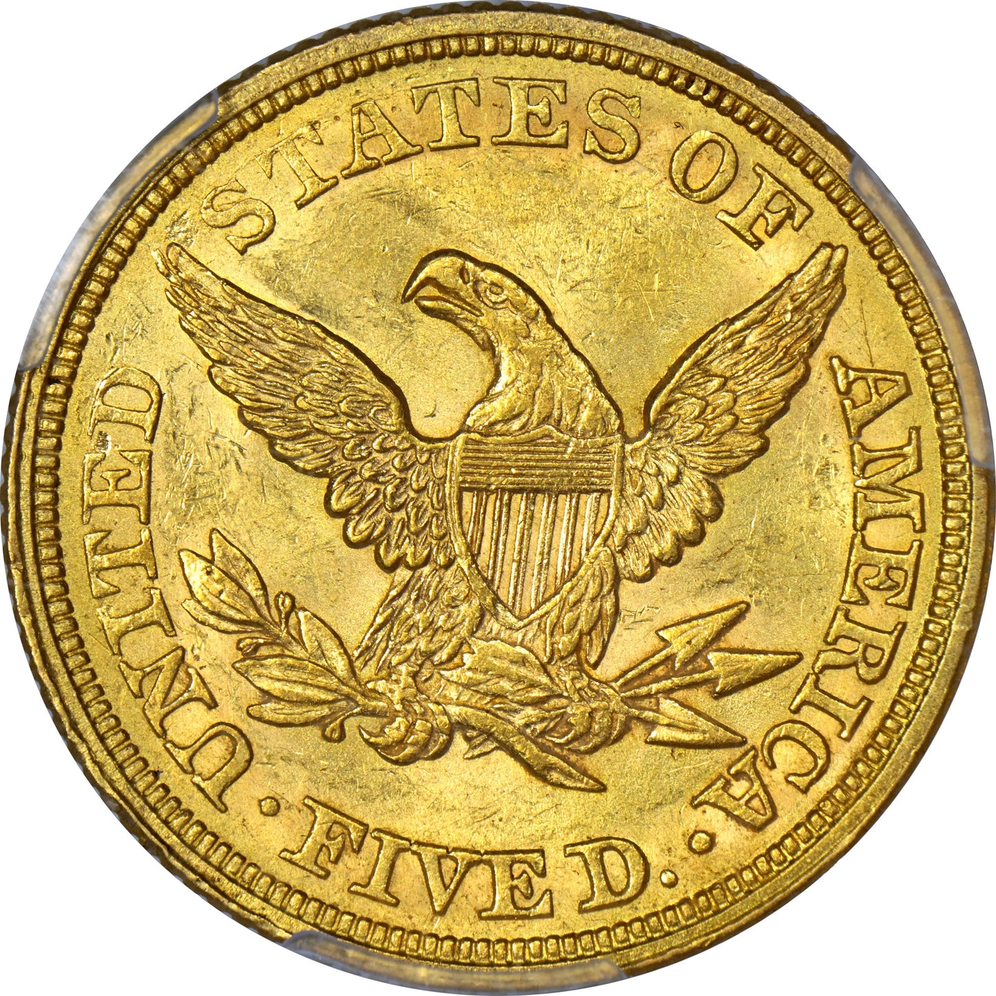 1852 $5 MS63 PCGS CAC