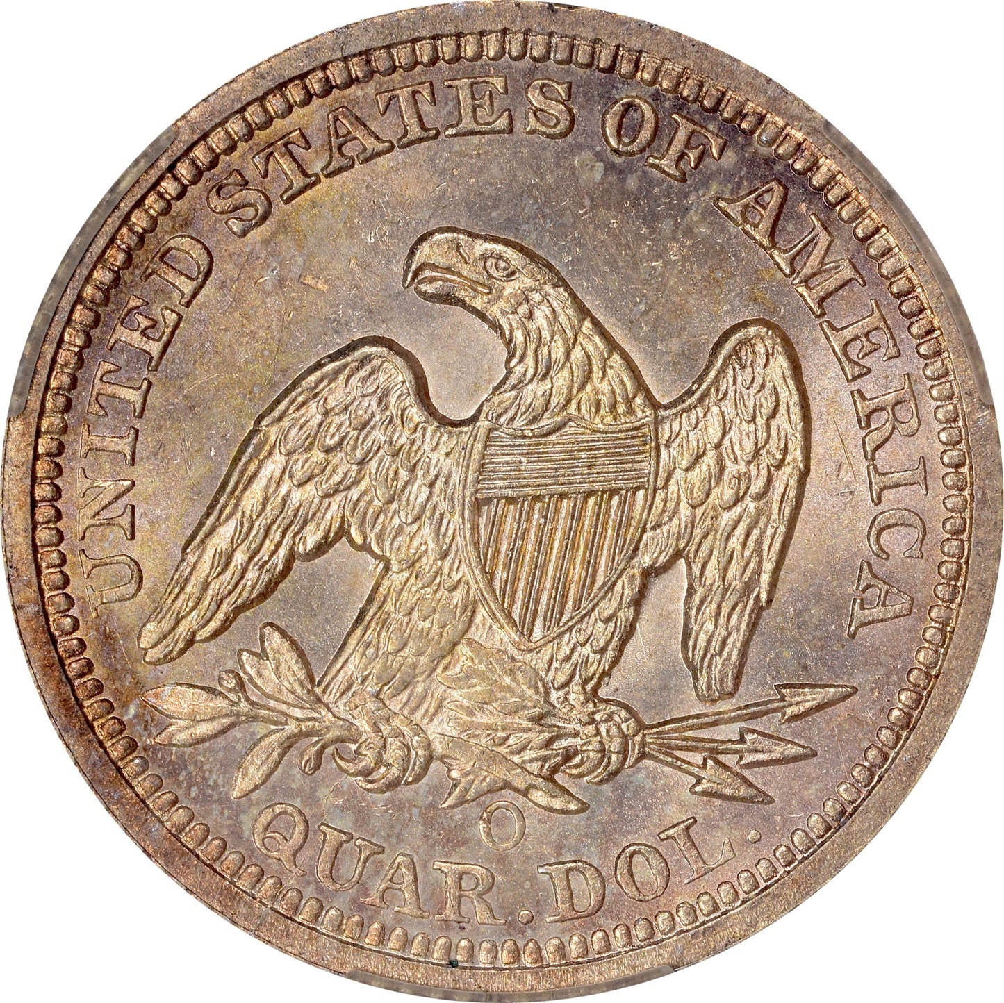 1855-O 25C MS63 CACG