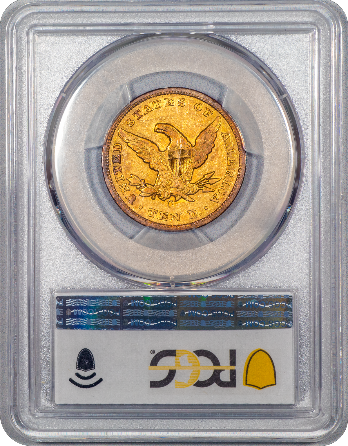 1855-O Liberty Head Eagle $10 XF40 PCGS CAC Reverse Holder