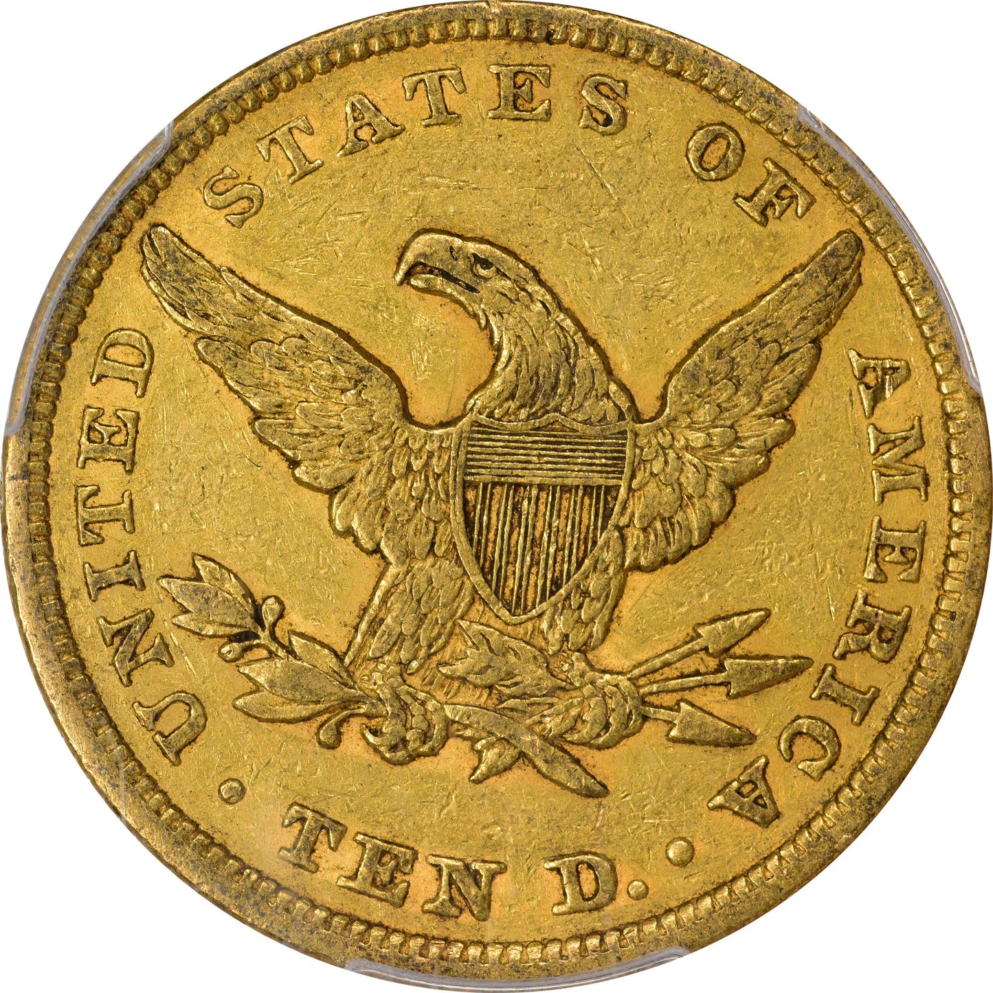 1856 $10 XF45 PCGS CAC
