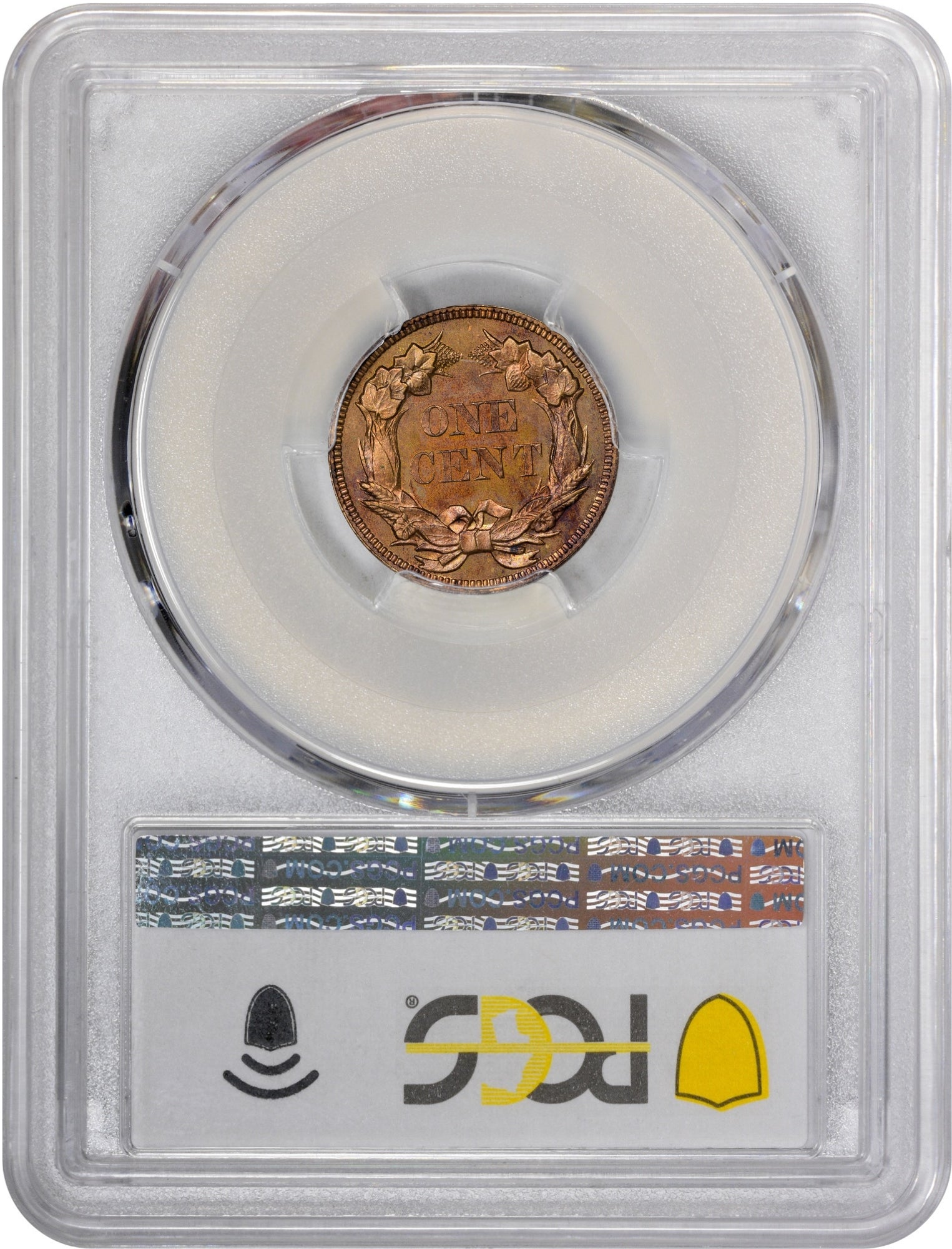 1858 1C LARGE LETTERS PR65 PCGS CAC EEPS