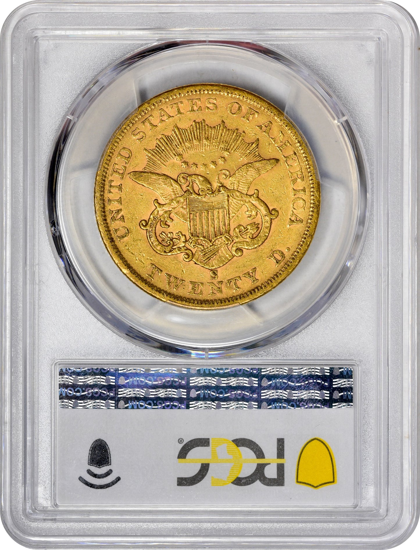 1862-S $20 XF45 PCGS CAC