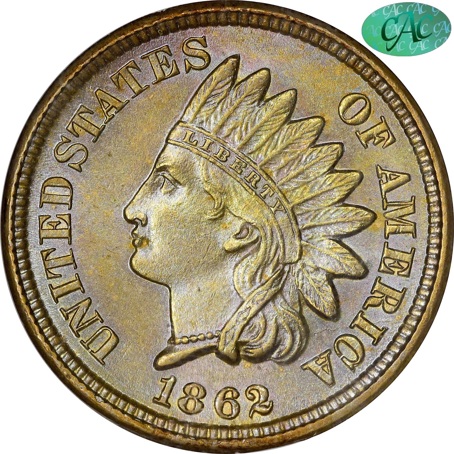 1862 1C MS66 PCGS CAC 1C