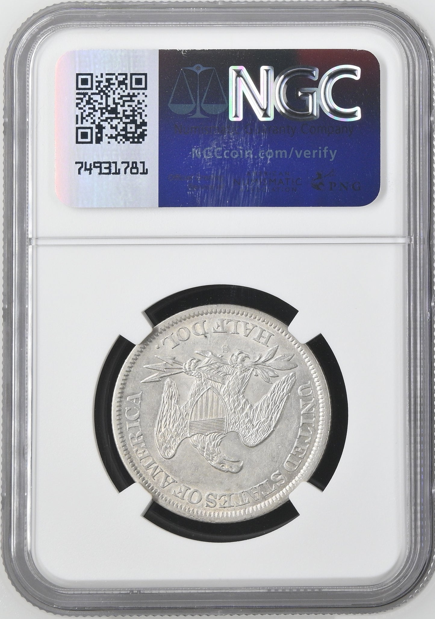 1863-S 50C AU58 NGC