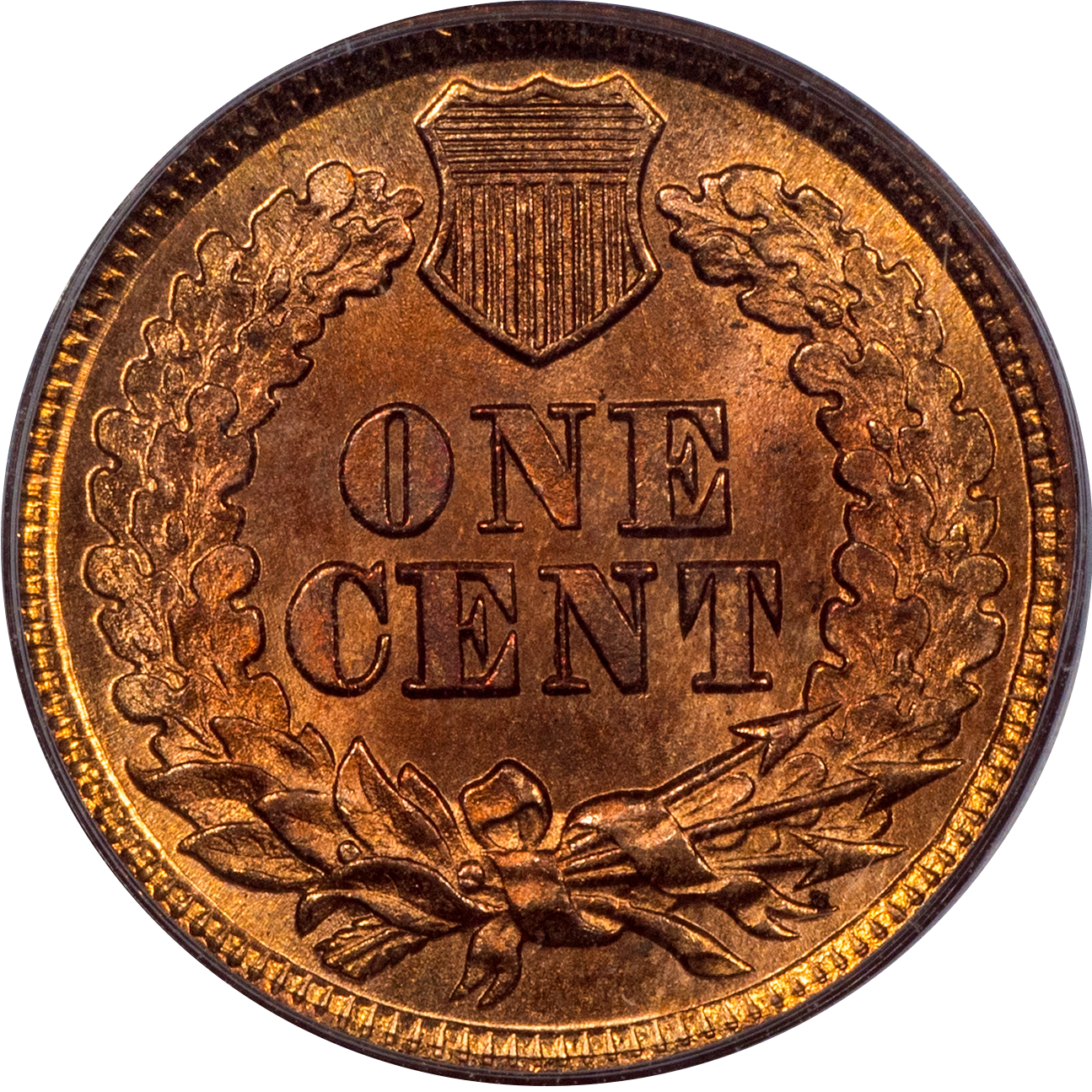 1864 1C BRONZE MS66 RD OGH PCGS CAC EEPS