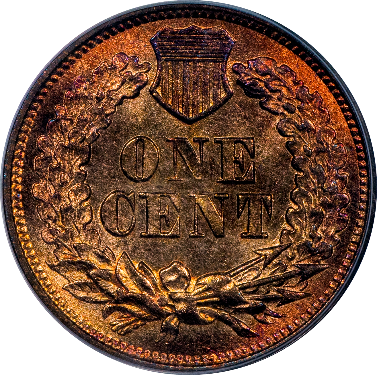 1868 1C INDIAN HEAD CENT MS64 RD PCGS CAC EEPS