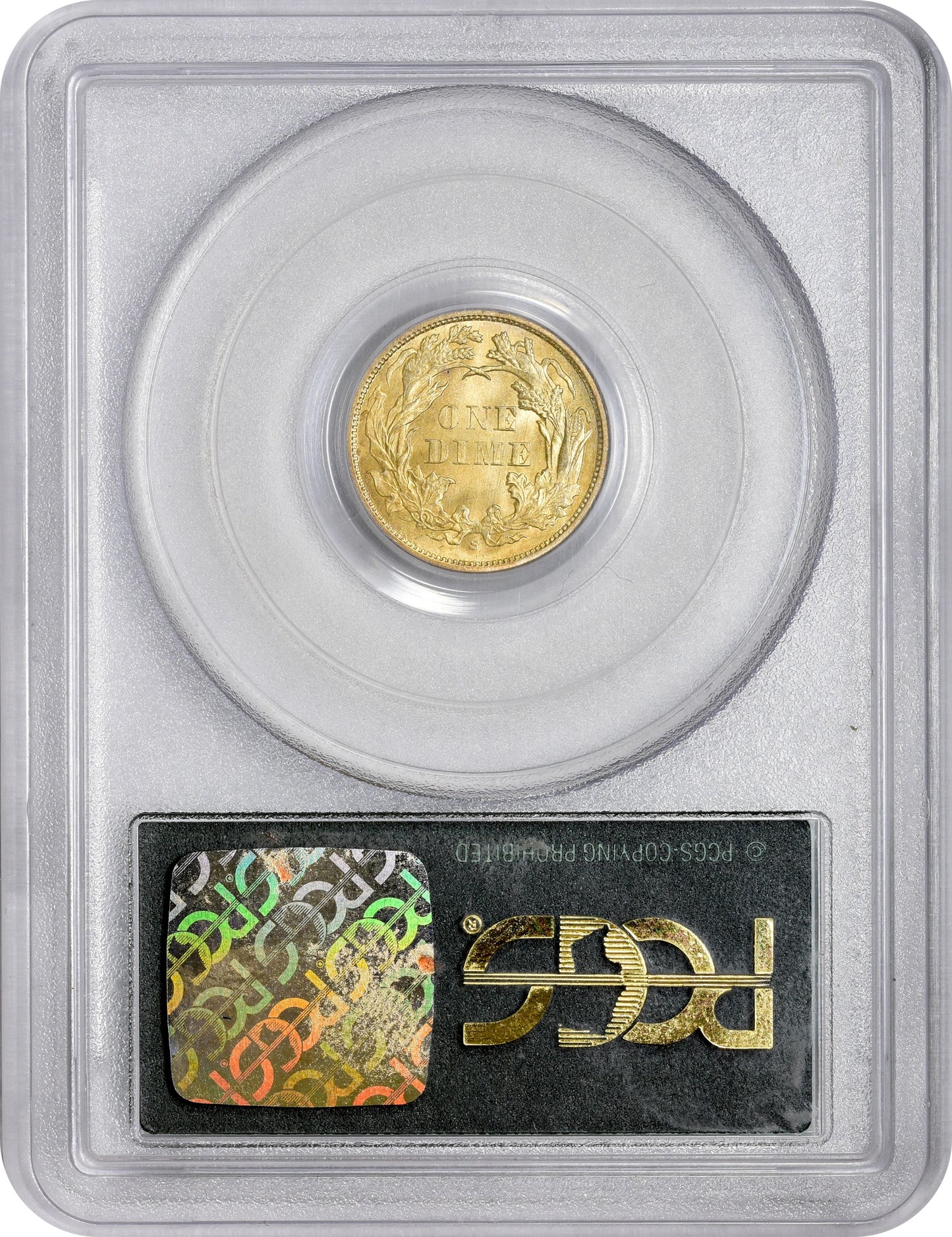 1869-S 10C MS67 OGH PCGS CAC EX ELIASBERG/CLAPP REV HOLDER
