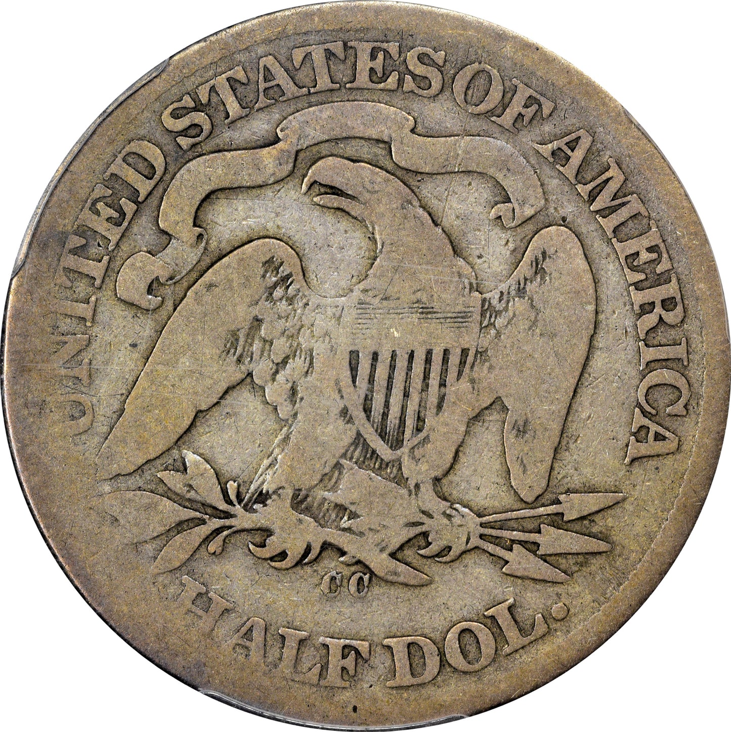 1870-CC 50C AG03 PCGS CAC REVERSE