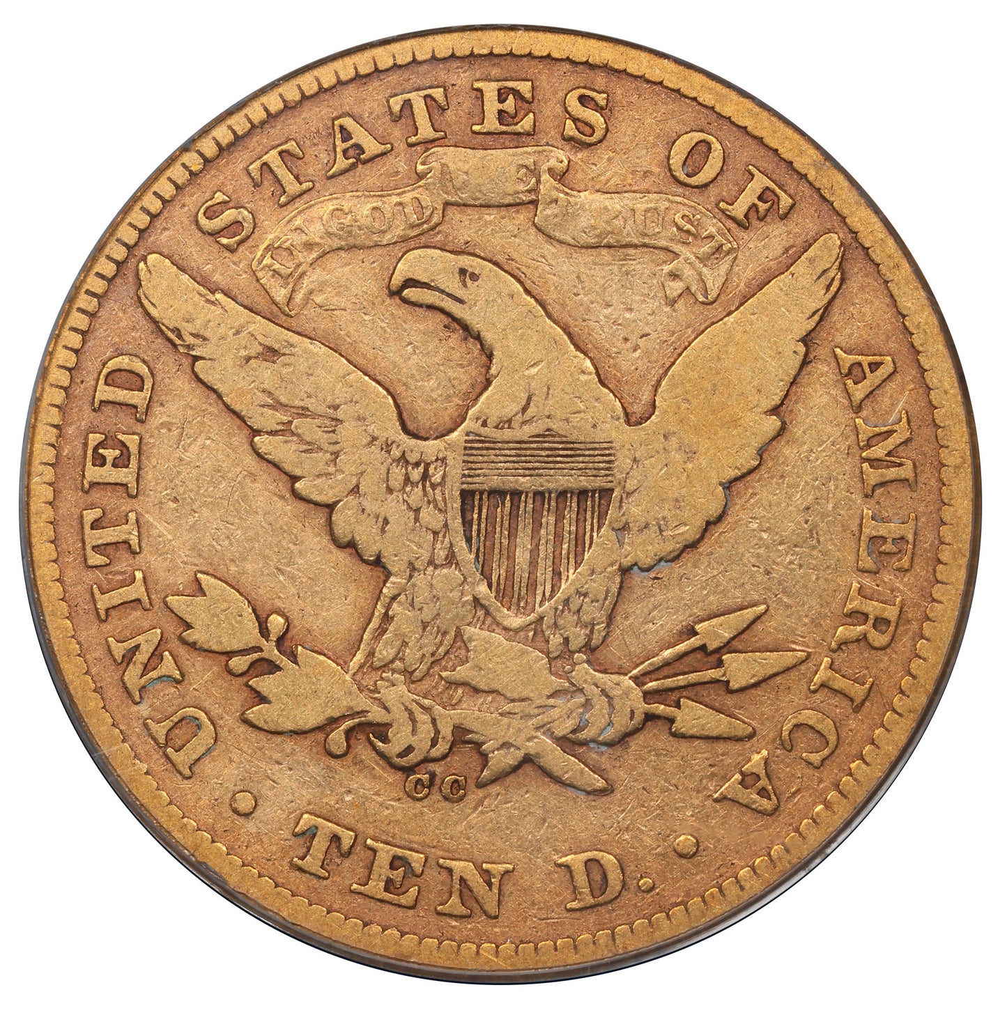 1871-CC $10 VG10 OGH PCGS CAC