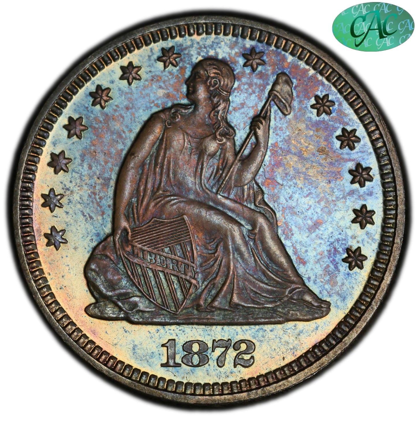 1872 25C MS66 PCGS CAC