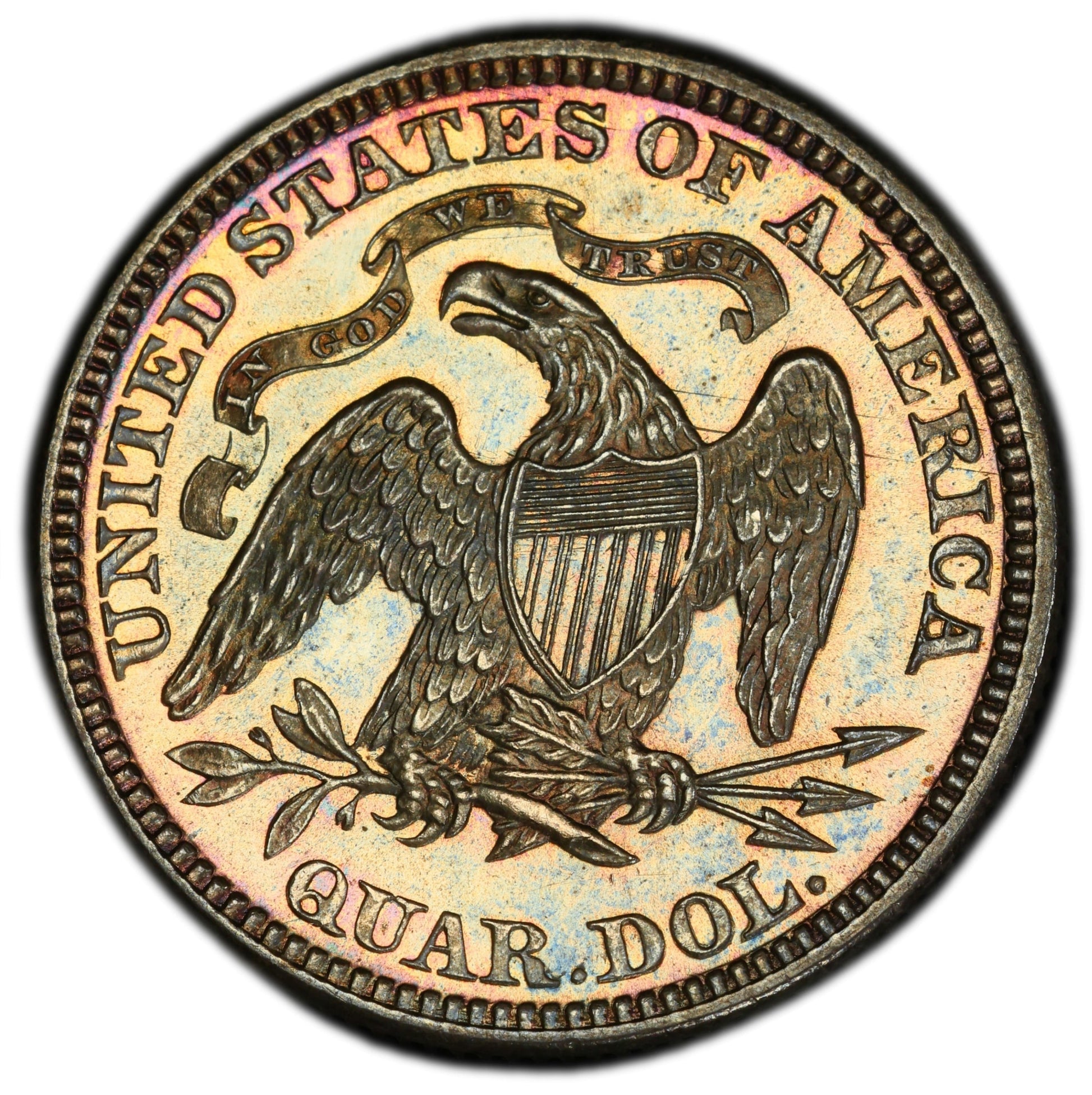 1872 25C MS66 PCGS CAC REVERSE