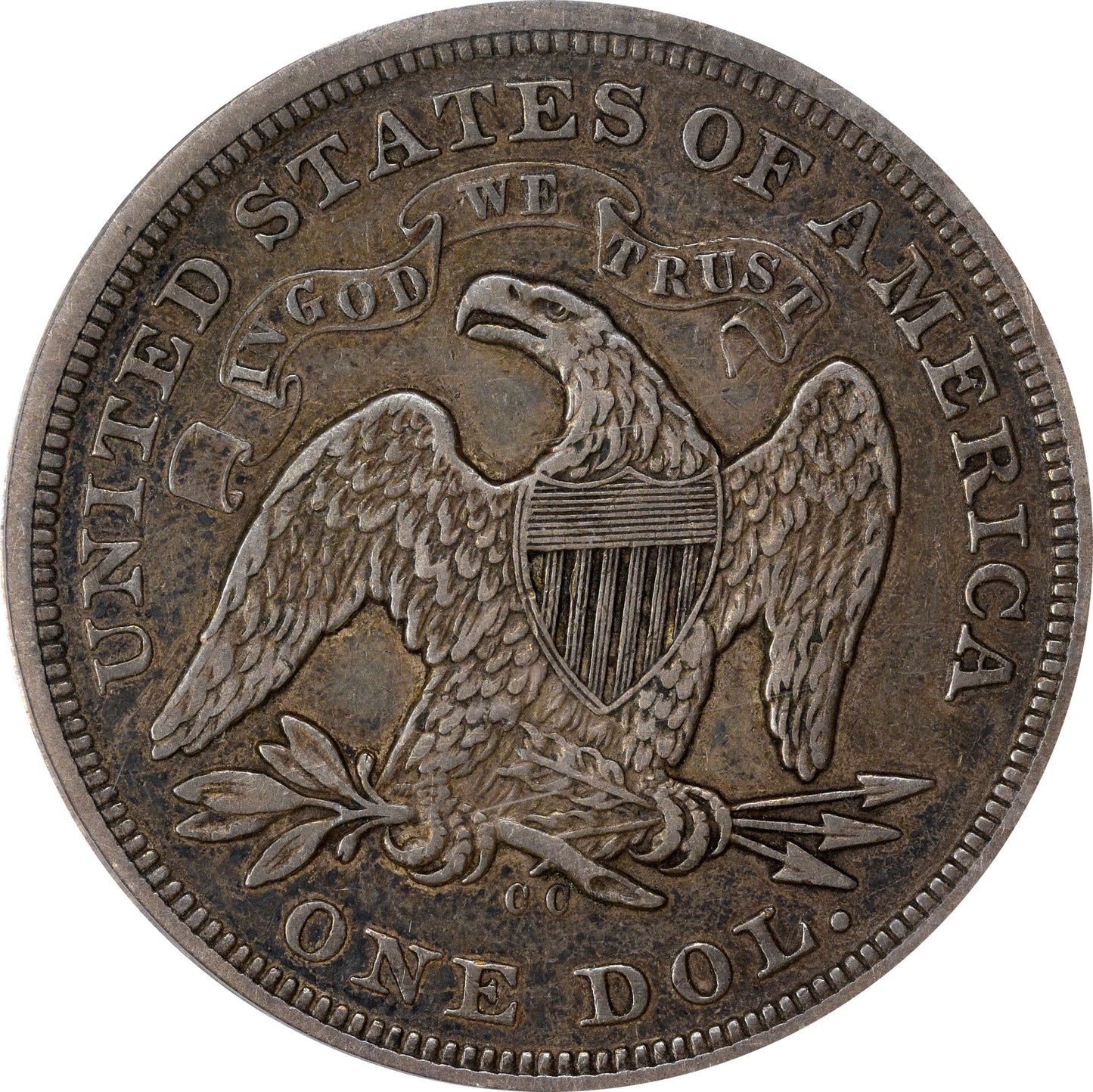 1873-CC $1 VF30 OGH PCGS CAC