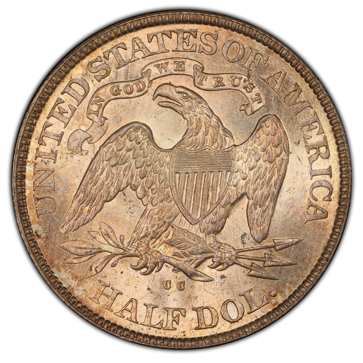 1877-CC 50C MS65 PCGS CAC EX BATTLE BORN REVERSE